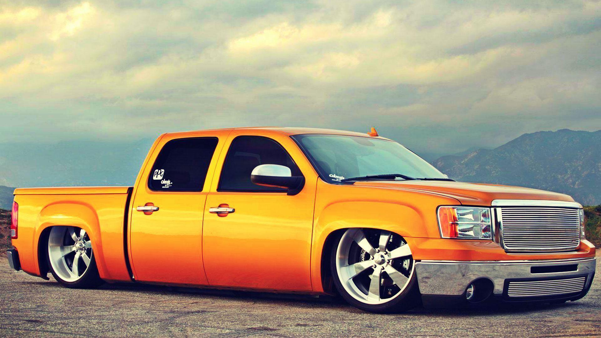 Pickup arancione ribassato tuning, 1920x1080 1080p, PC