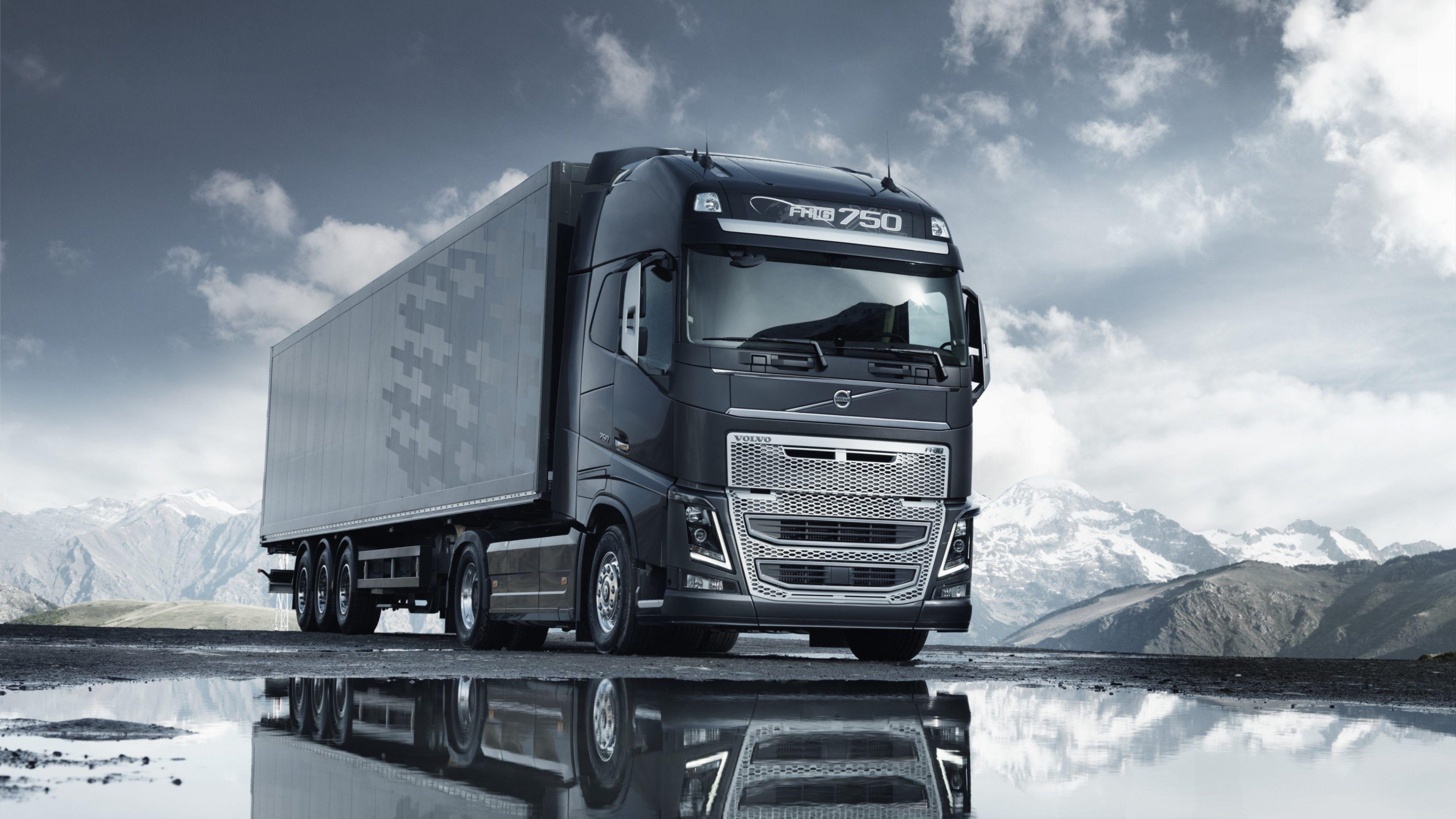 Camion Volvo grigio montagne, 3840x2160 4K Ultra HD, Monitor 4K