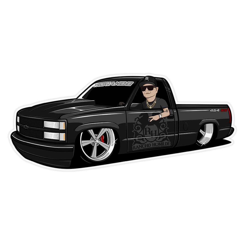 Chevrolet pickup nero cartoon, 1008x1008 HD, Laptop