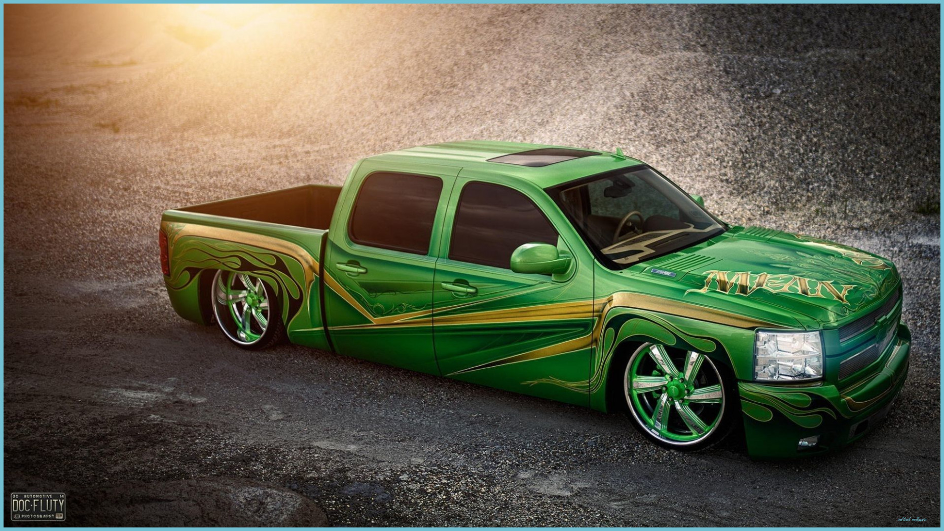Pickup verde ribassato personalizzato, 1862x1047 HD, Laptop