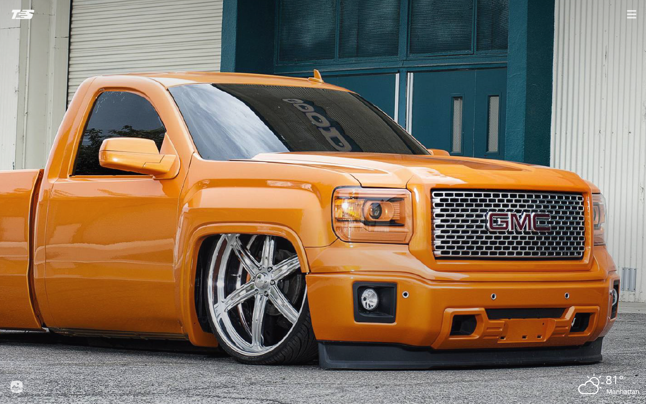 Pickup GMC arancione modificato, 1280x800 720p, PC