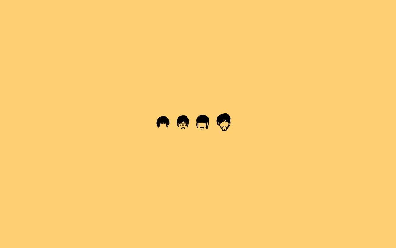 Sagome teste Beatles minimalista, 1280x800 720p, Monitor Gaming