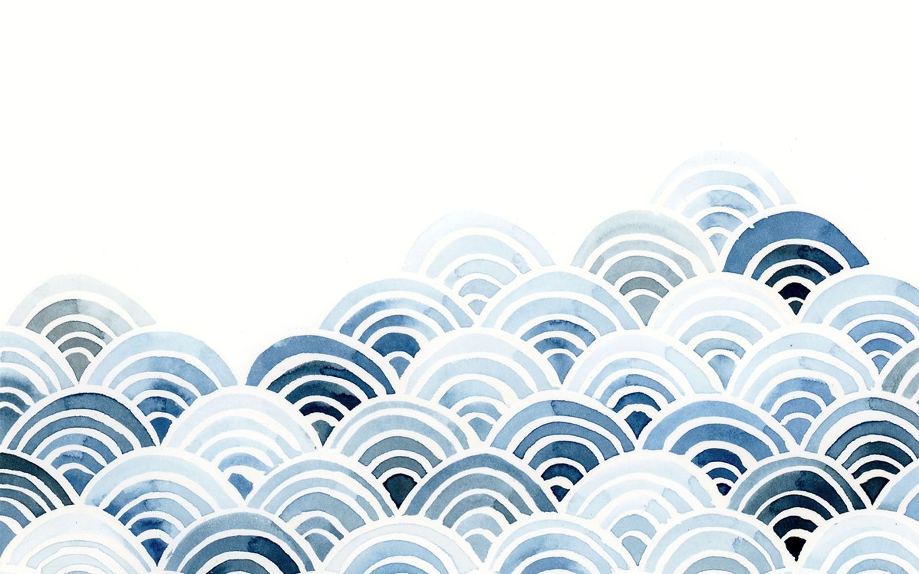 Onde geometriche blu acquerello, 1856x1161 900p, PC