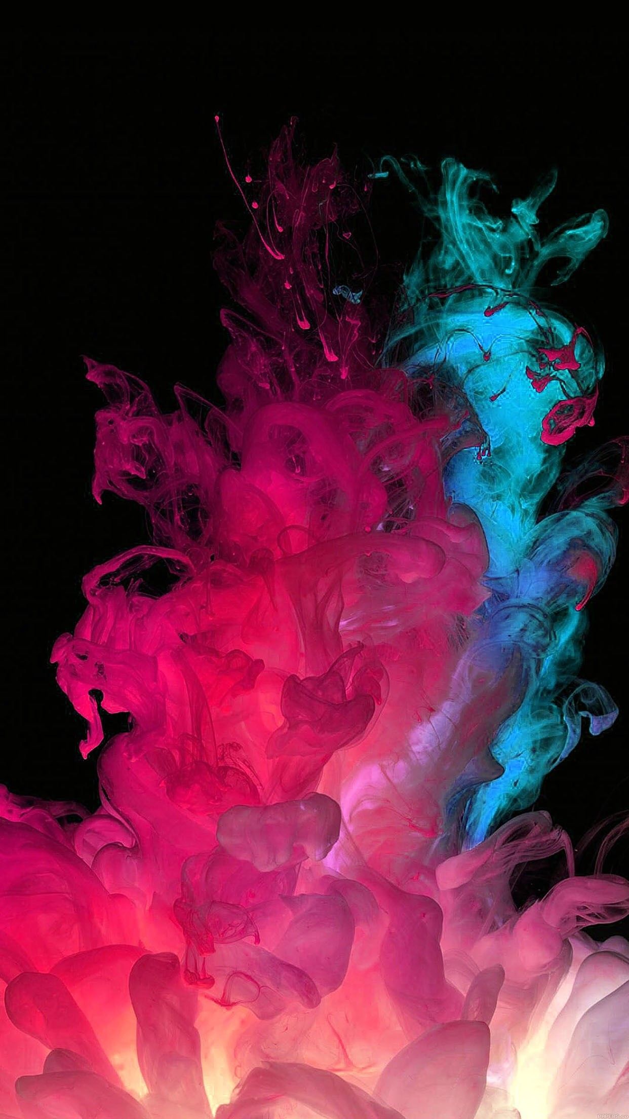 Fumo colorato rosa e turchese, 1242x2208 Full HD Verticale, Smartphone