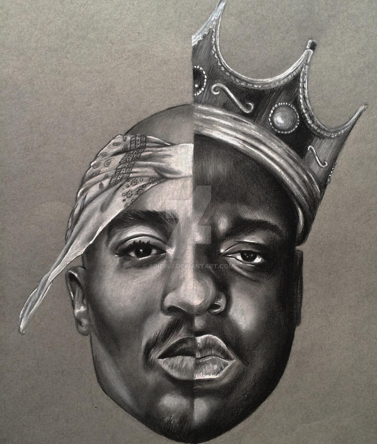 Volto diviso Tupac Notorious BIG, 1280x1506 Verticale, OnePlus