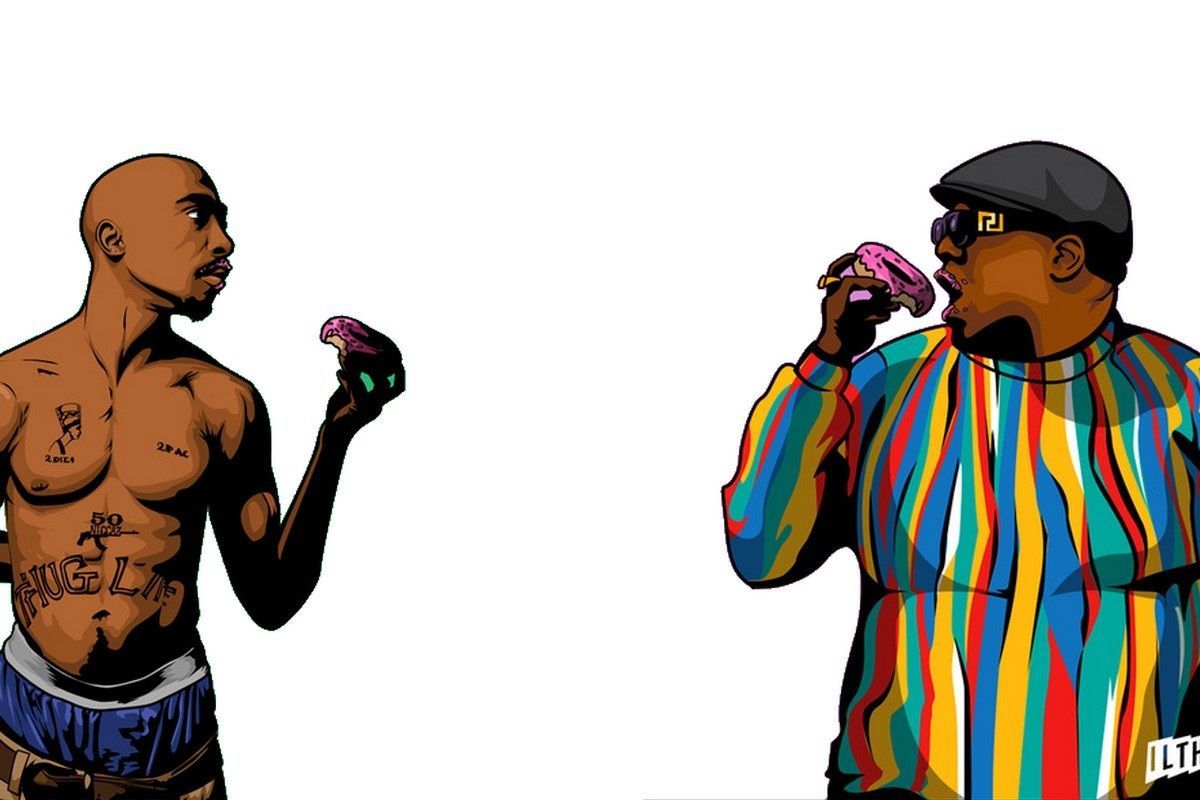 Tupac e Biggie cartoon, 1200x800 HD, PC