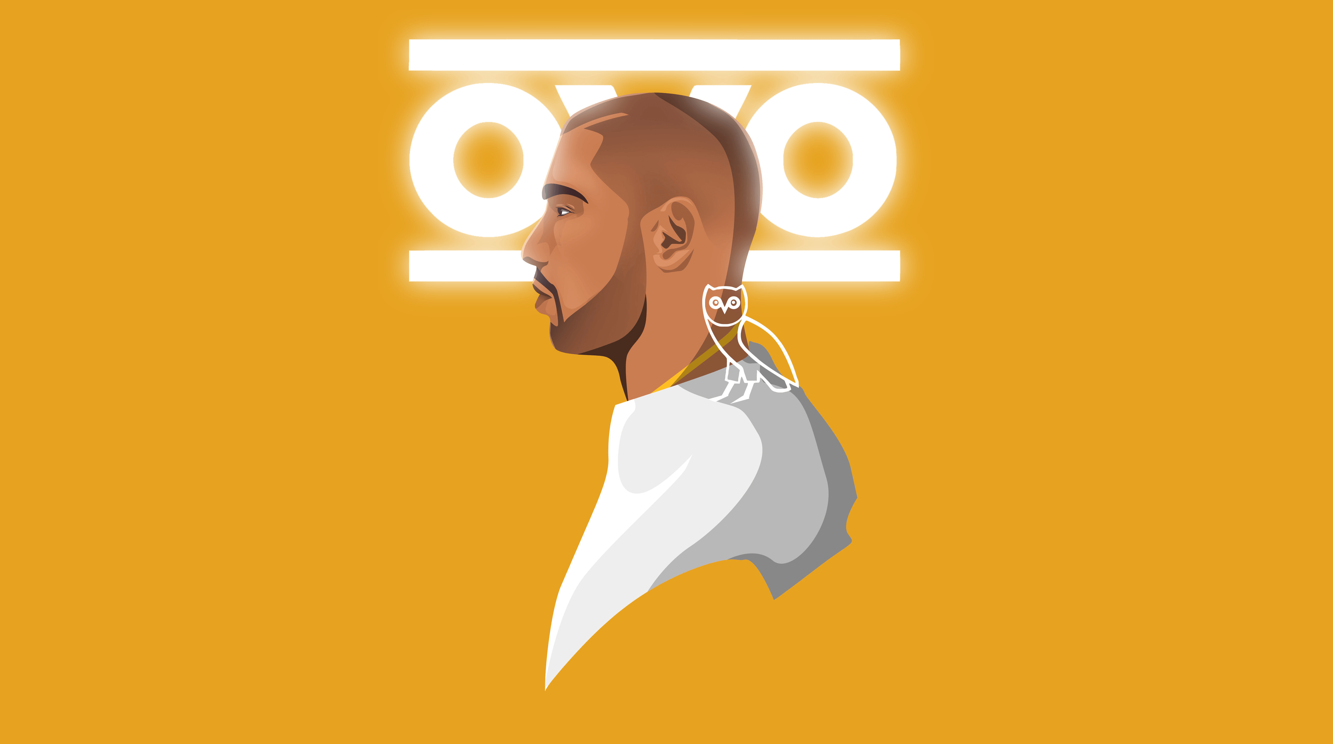 Cartoon Tupac profilo giallo, 4445x2480 UHD, PC 4K