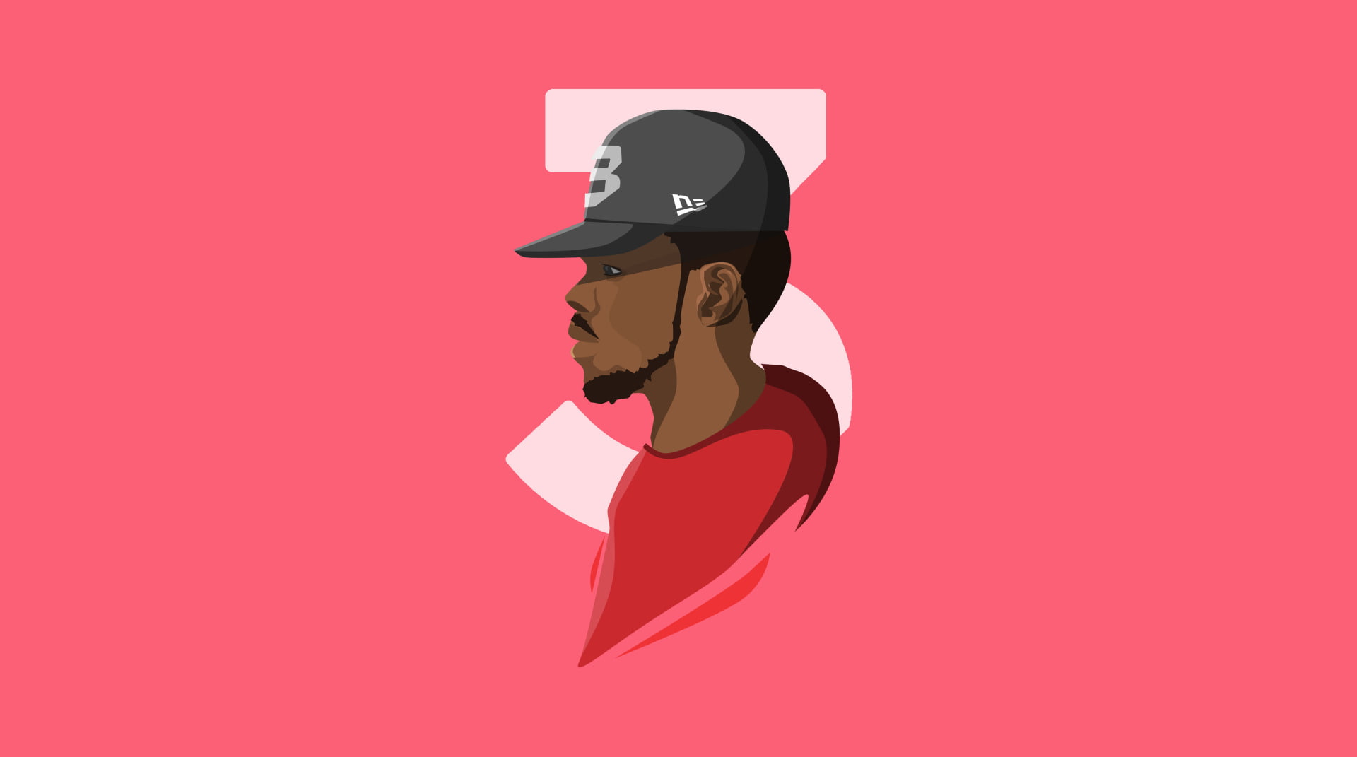 Tupac cartoon profilo rosa, 1920x1071 1080p, Laptop