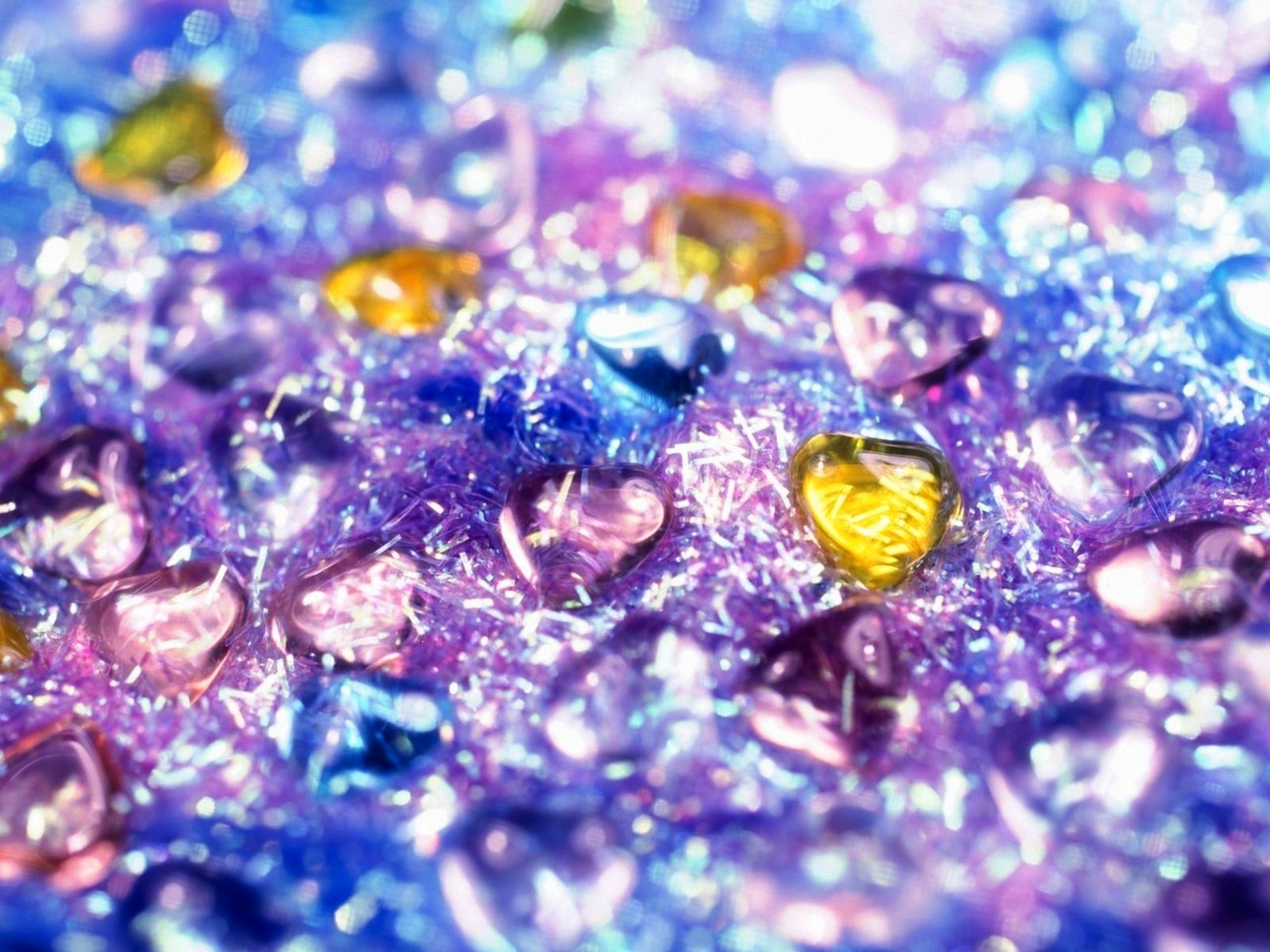 Glitter viola con gemme colorate, 2560x1920 WQXGA, Desktop