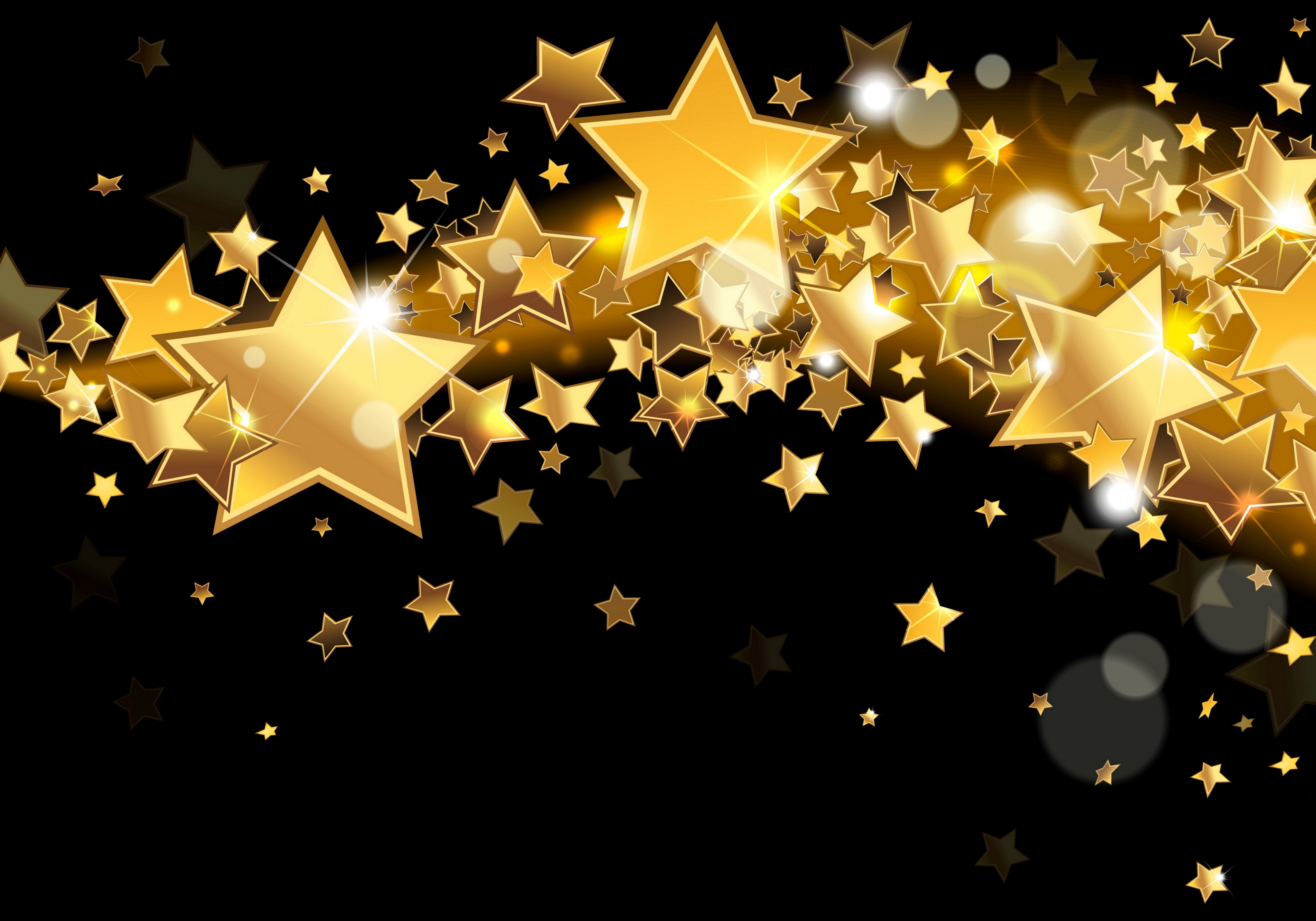 Stelle glitter oro nero, 4500x3150 4K Ultra HD, Monitor 4K