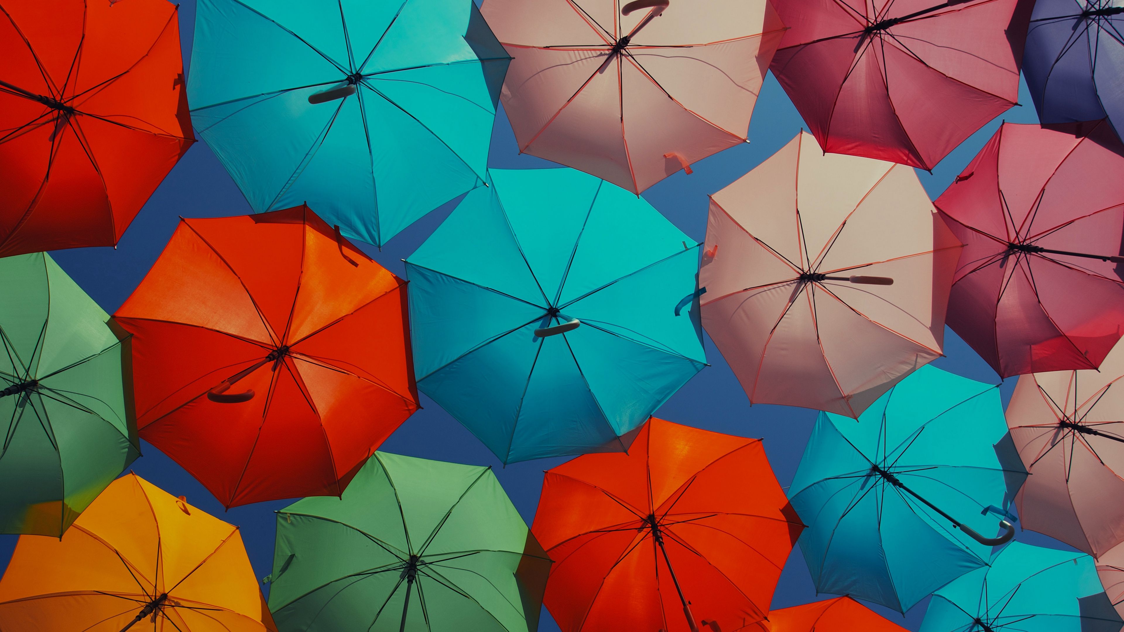 Ombrelli colorati appesi, 3840x2160 UHD, PC 4K