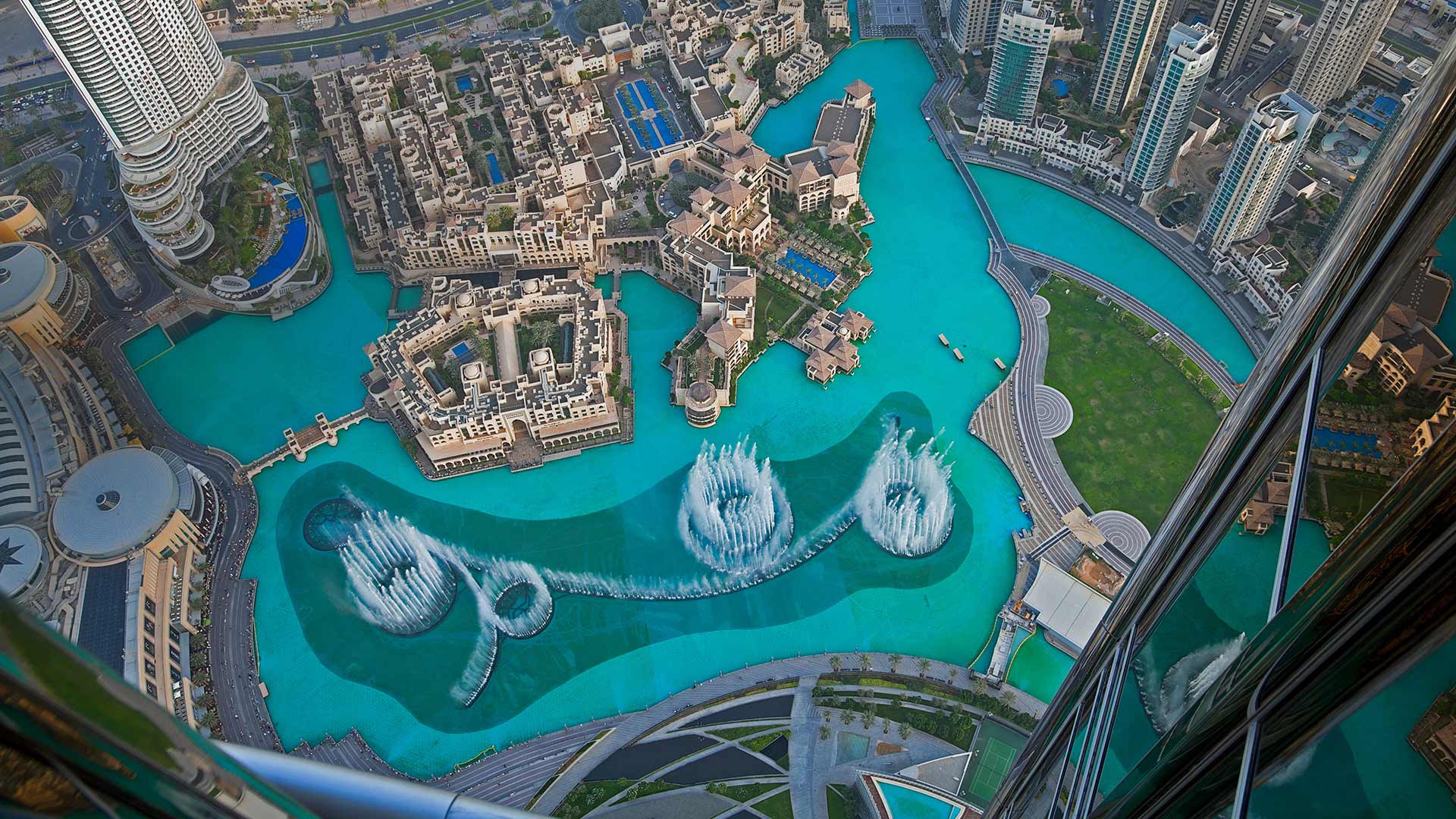 Vista aerea Dubai Fountain, 1920x1080 Full HD 1080p, Laptop