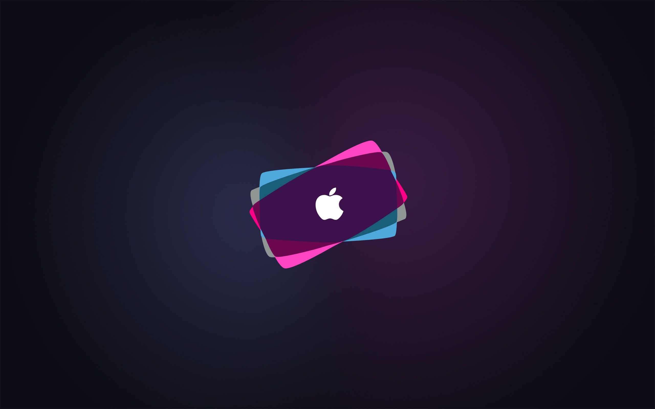 Logo Apple viola e rosa, Cupertino, 2560x1600 2K, Laptop