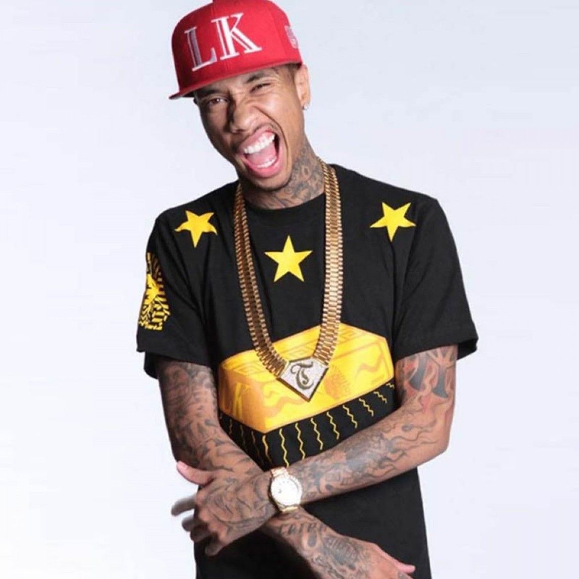 Rapper Tyga con collana Last Kings, 1170x1170 HD, Desktop