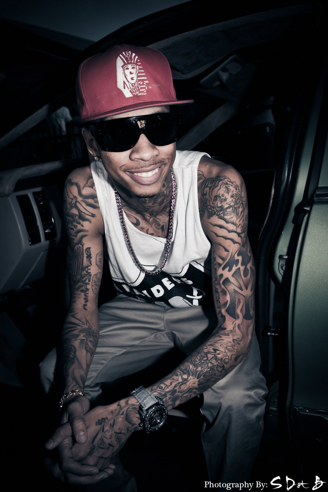 Tyga rapper tatuaggi cappello, 1365x2048 Full HD Verticale, iPhone