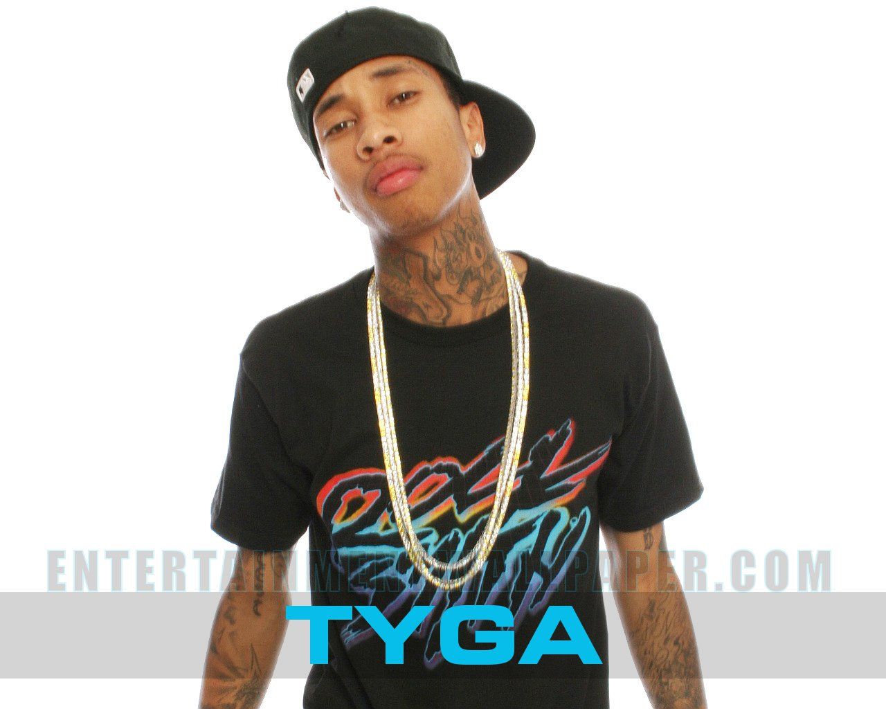 Tyga rapper maglietta nera, 1280x1024 HD, Desktop