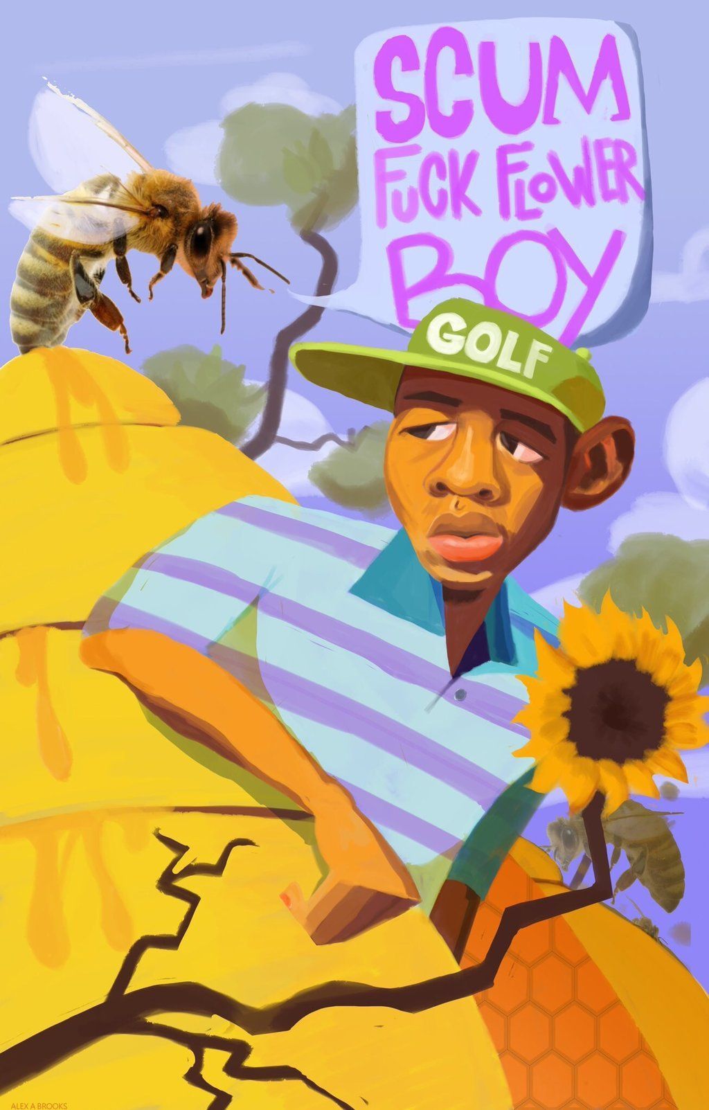 Tyler The Creator cartone bicicletta, 1080x1080 HD, Desktop