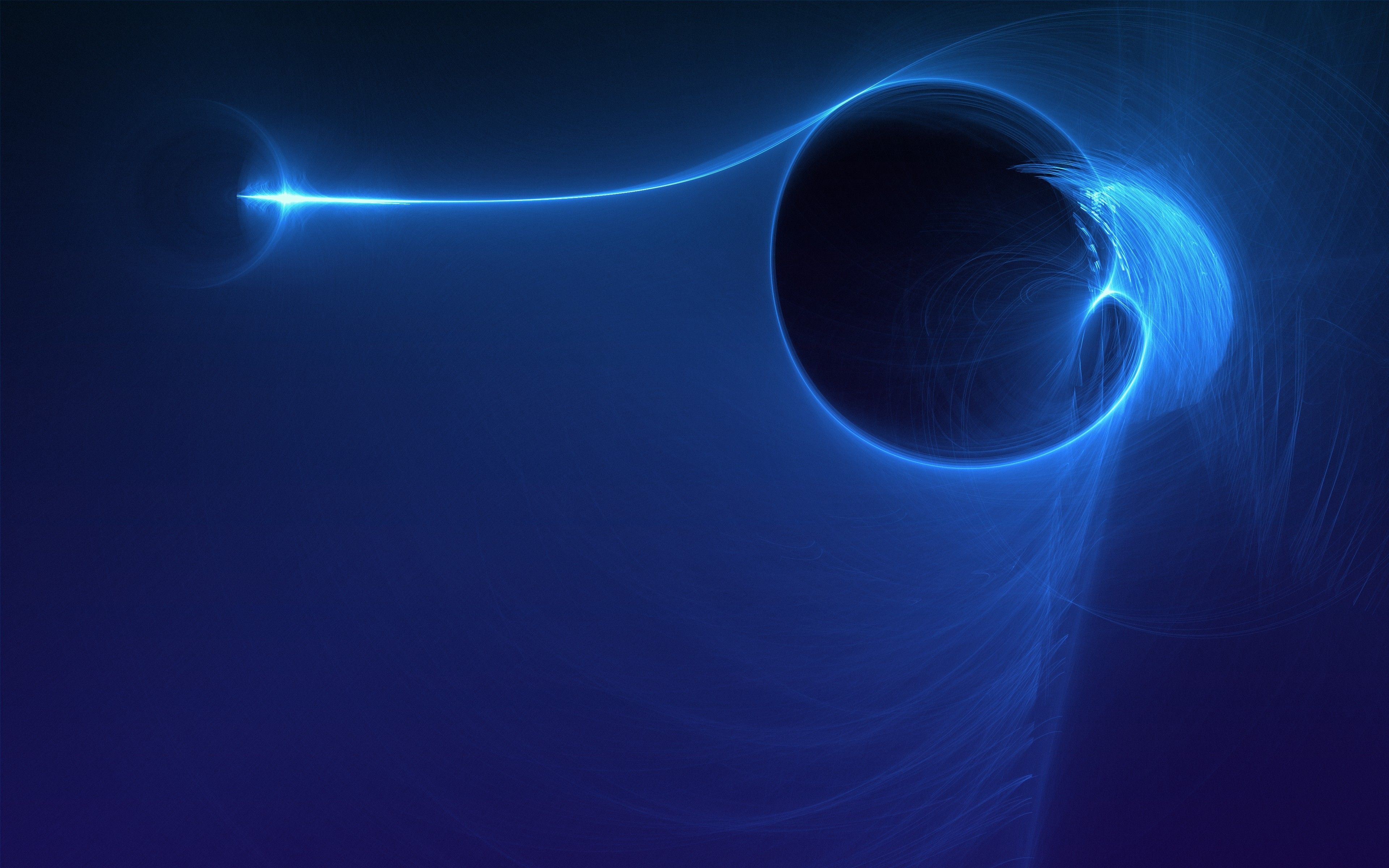 Anello luminoso blu astratto, 3840x2400 4K, Desktop 4K