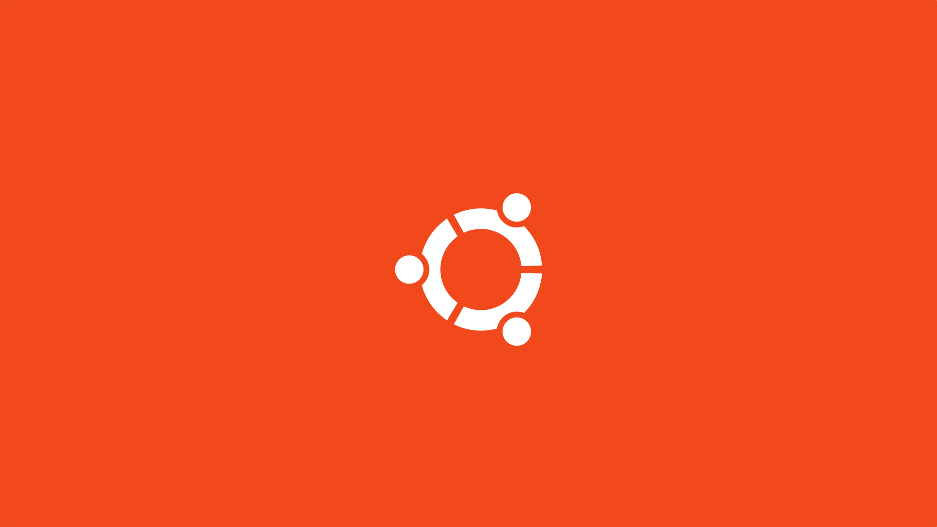 Logo Ubuntu bianco arancione, 1920x1080 Full HD, PC Desktop