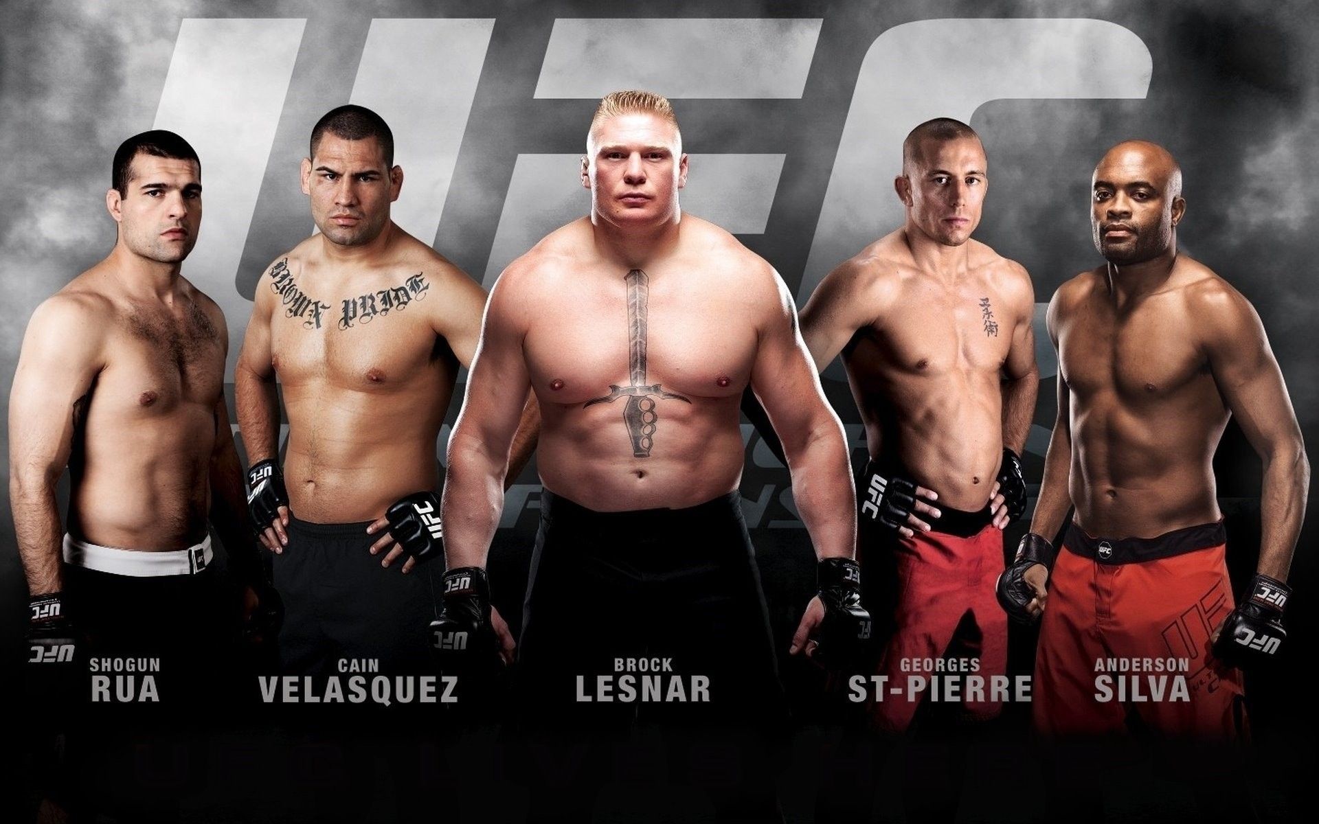 Lottatori UFC in posa, 1920x1200 Full HD+, PC