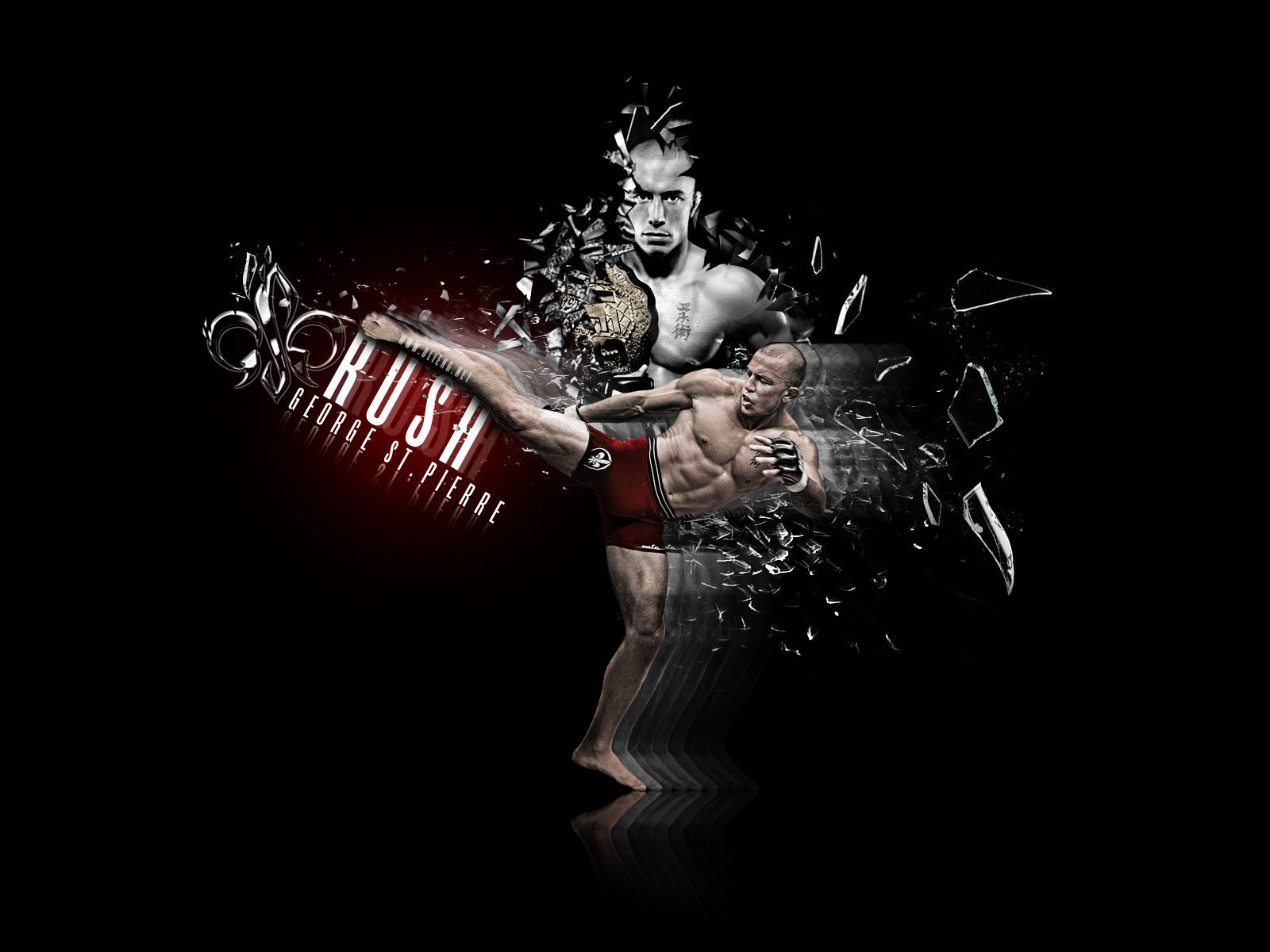Lottatore UFC calcio distruzione, 1600x1200 900p, PC