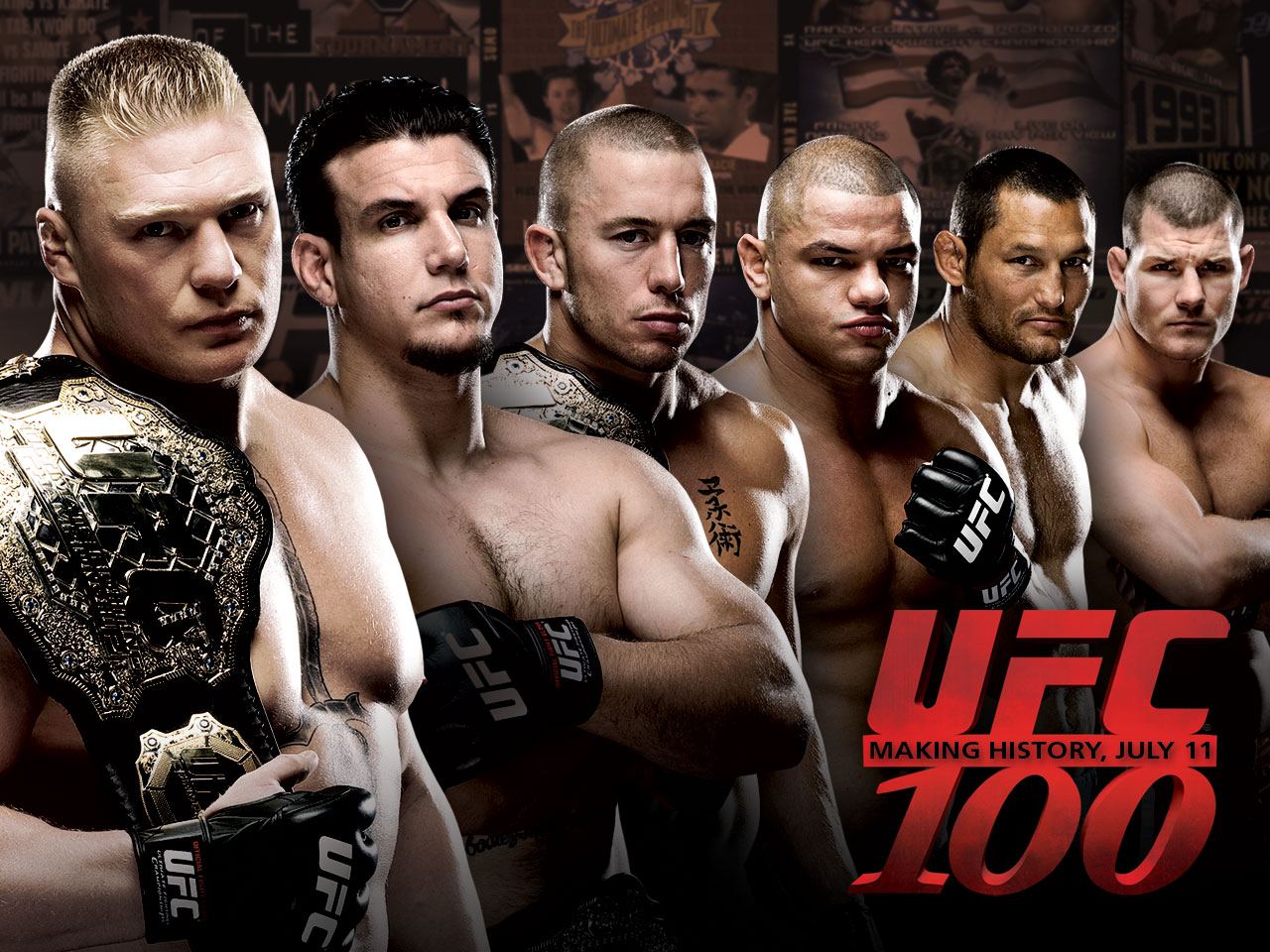 Lottatori UFC 100 poster, 1280x960 HD, Desktop
