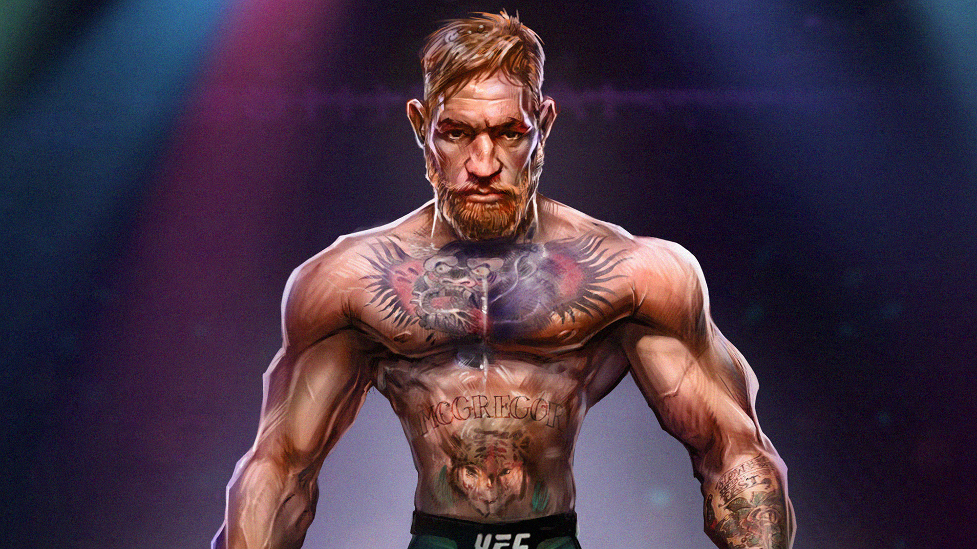 Conor McGregor UFC illustrazione, MMA, 2000x1125 Hi-Res, Desktop