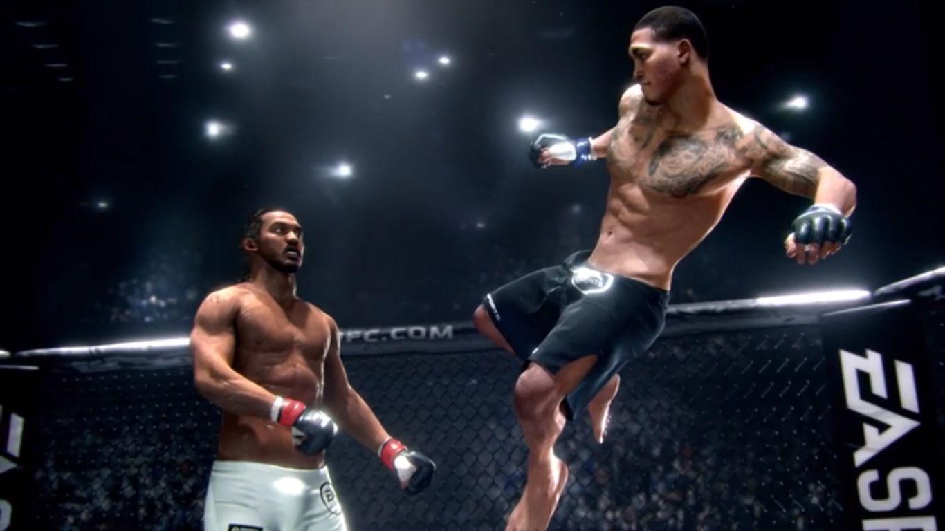 Lottatori UFC ring incontro, 1366x768 HD, Desktop