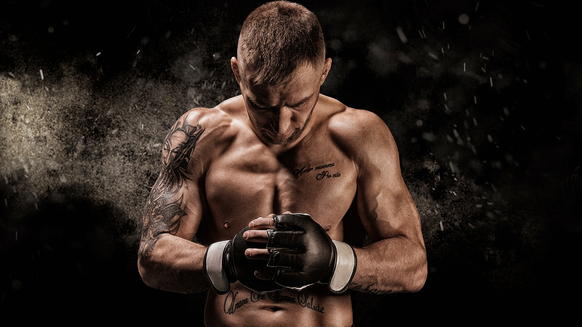 Lottatore MMA con guantoni, 1920x1080 1080p, PC Desktop