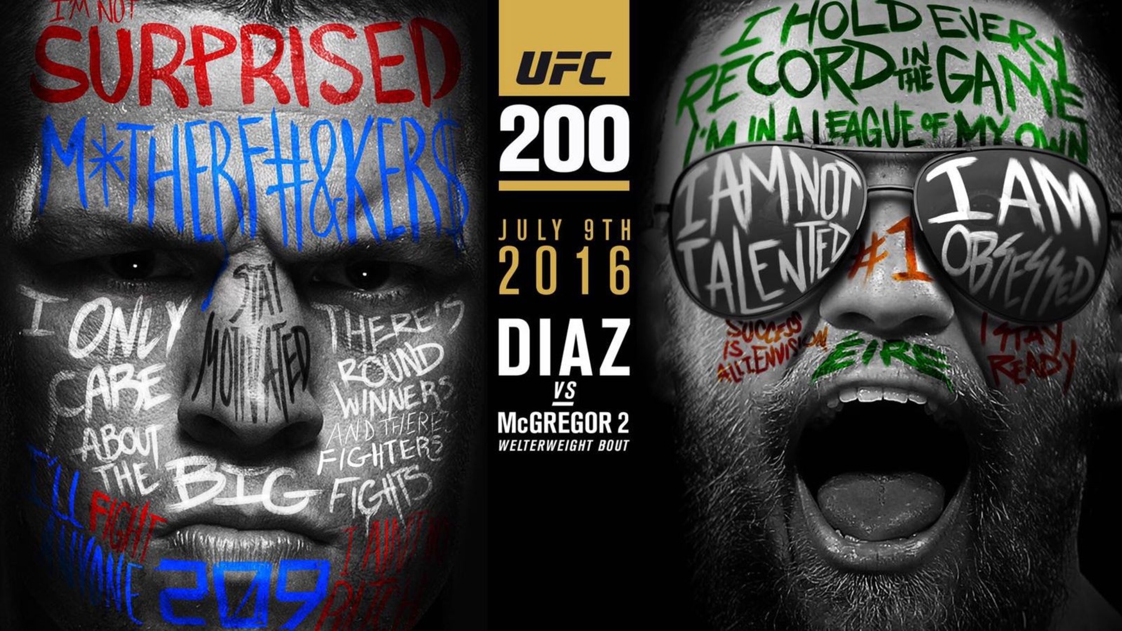 UFC 200 Diaz McGregor poster, 3840x2160 UHD, PC 4K