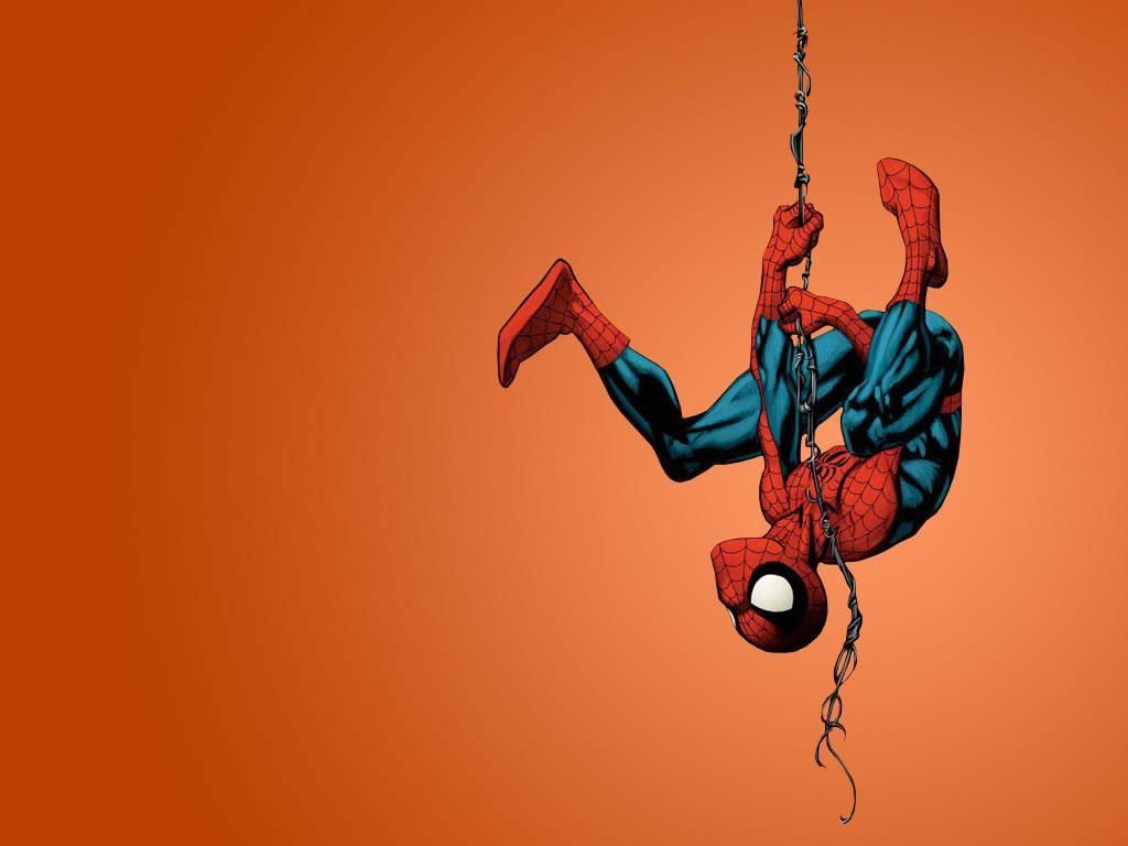 Spider-Man appeso a testa in giù, 1024x768 HD, Laptop