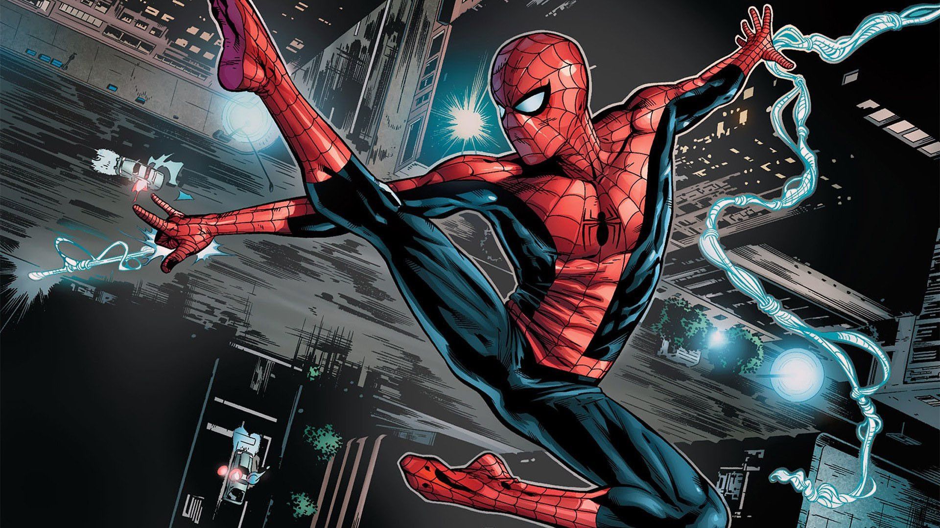 Spider-Man in azione, città, 1920x1080 1080p, PC Desktop
