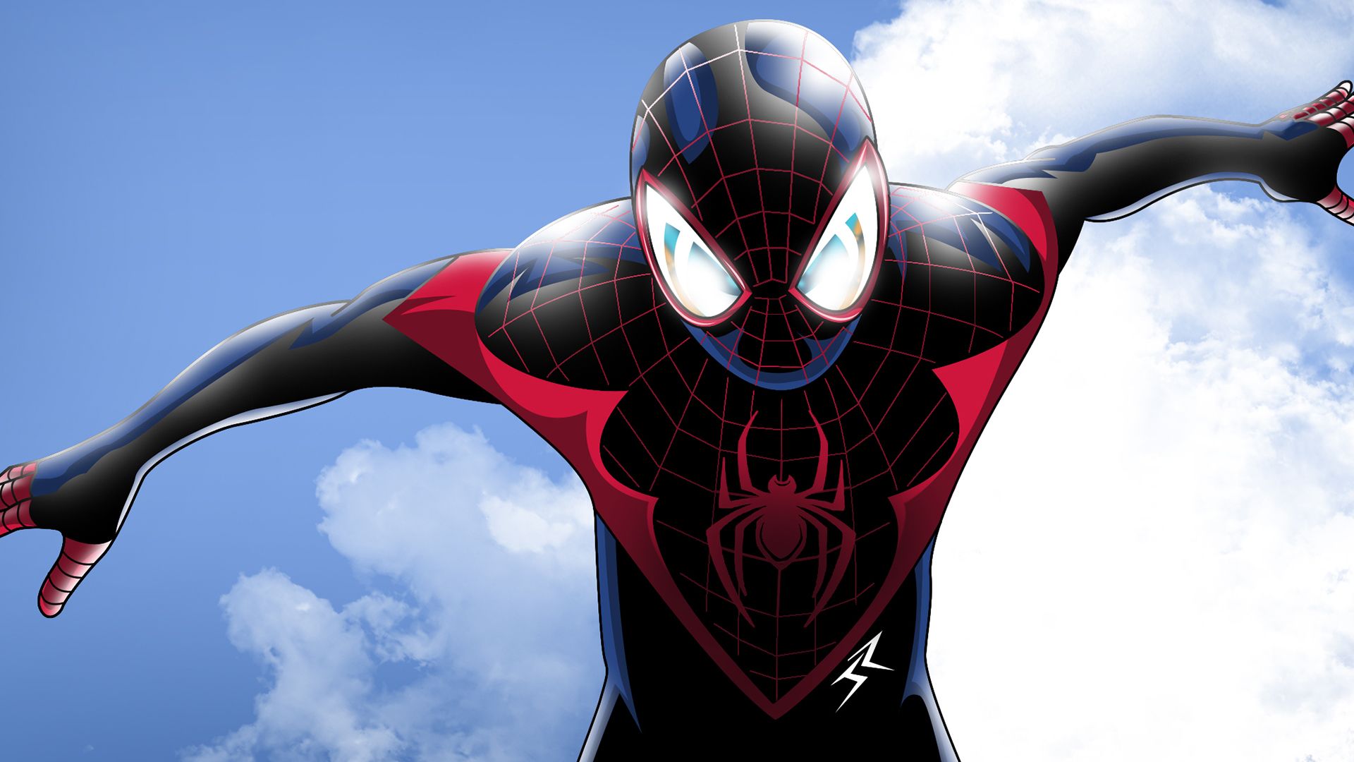 Miles Morales Spider-Man costume, 1920x1080 Full HD, PC Desktop