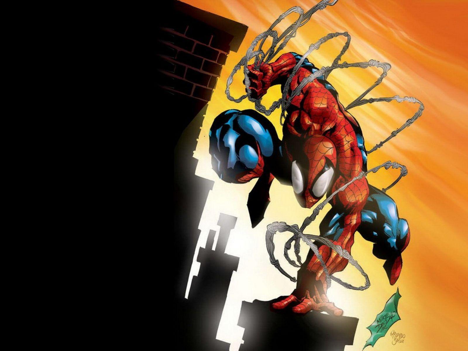 Spider-Man arrampicato su muro, 1600x1200 HD, Desktop