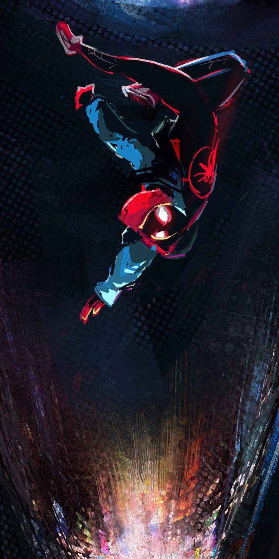 Spider-Man Miles Morales in caduta, 900x1800 Full HD Verticale, iPhone
