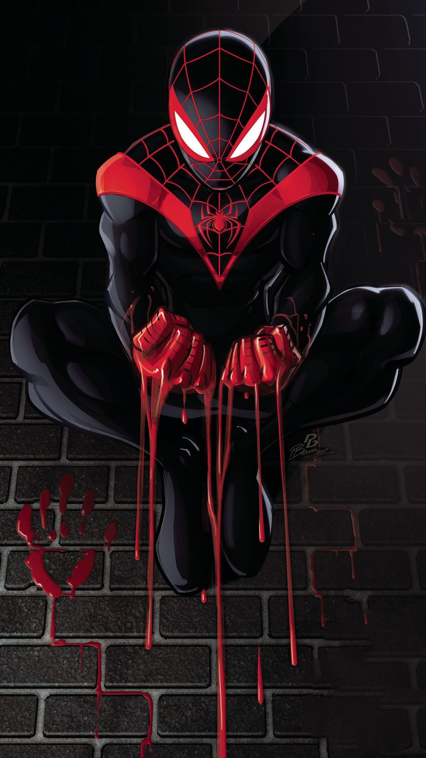 Spider-Man Miles Morales seduto, 1440x2560 Full HD Verticale, iPhone