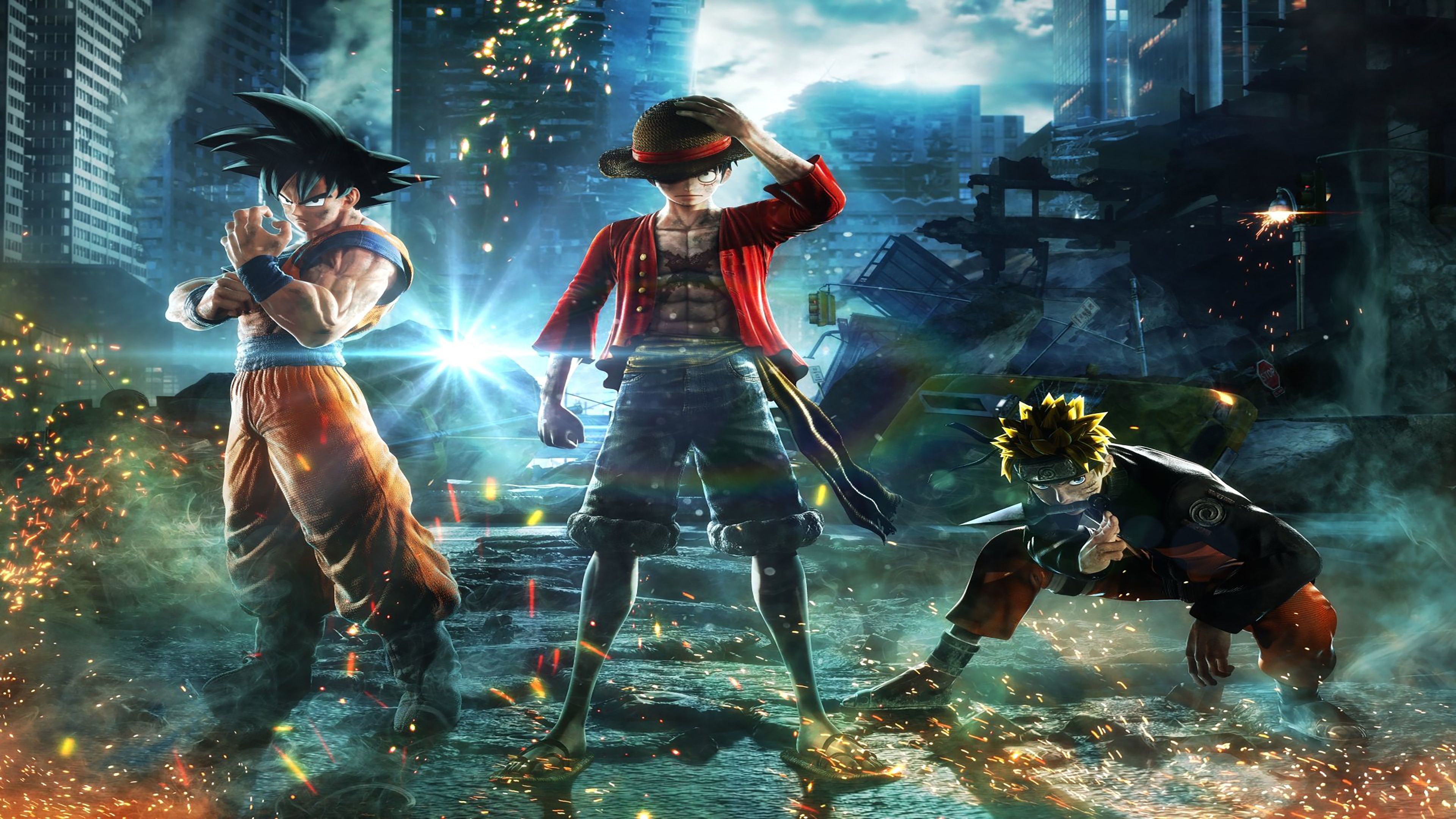 Jump Force Goku Luffy Naruto, 3840x2160 4K, Monitor 4K