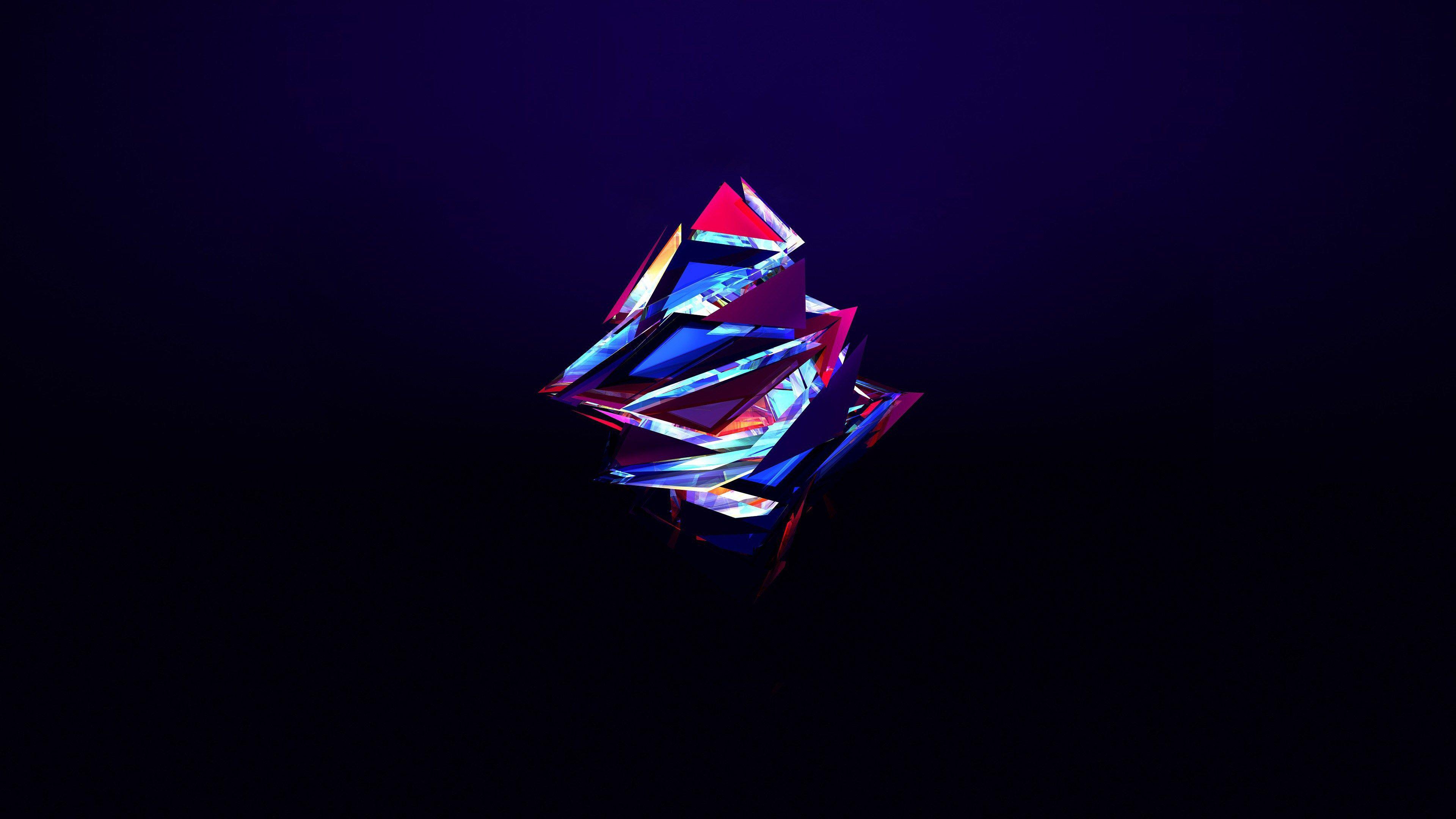 cristallo astratto sfaccettato colorato, 3840x2160 4K Ultra HD, Monitor 4K