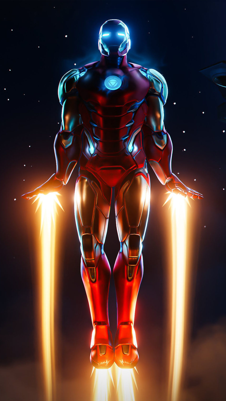 Iron Man Fortnite spazio, Tony Stark, 950x1689 Full HD Verticale, Smartphone