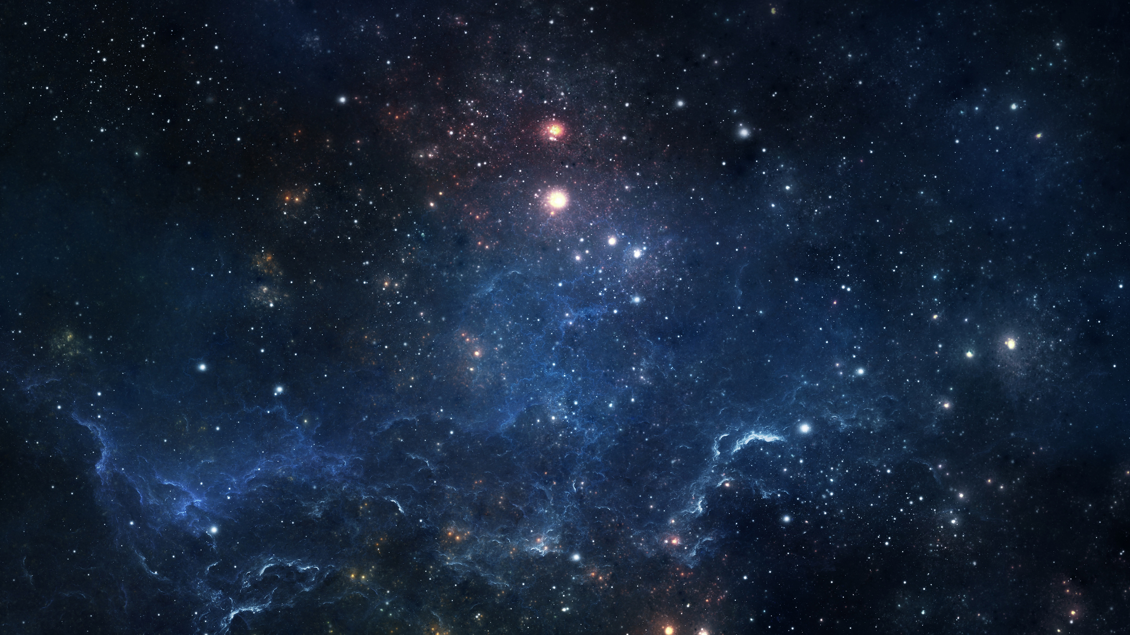 Nebulosa stellata blu spazio, 3840x2160 4K Ultra HD, Monitor 4K