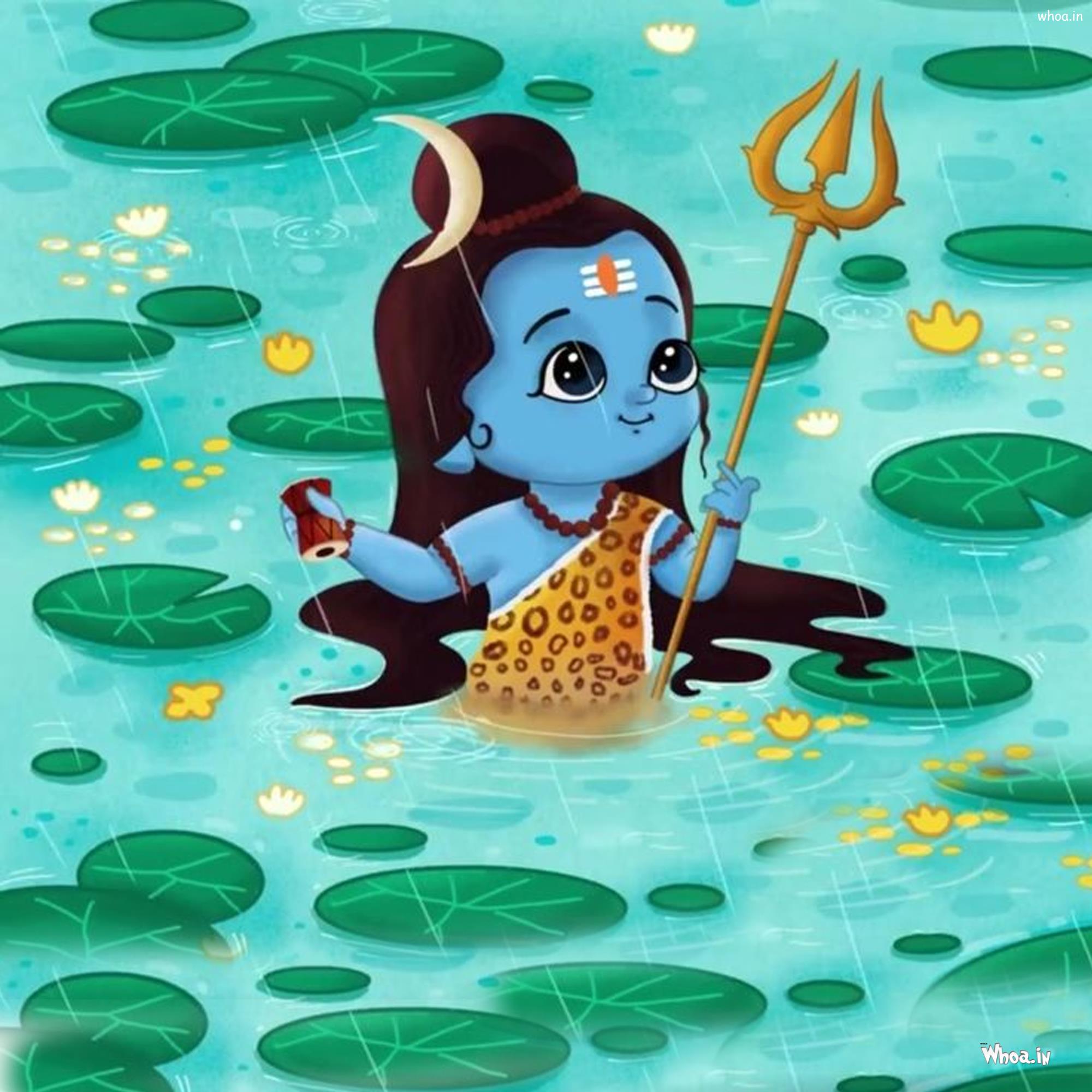 Bal Shiva cartone tra loti, 2000x2000 2K, PC
