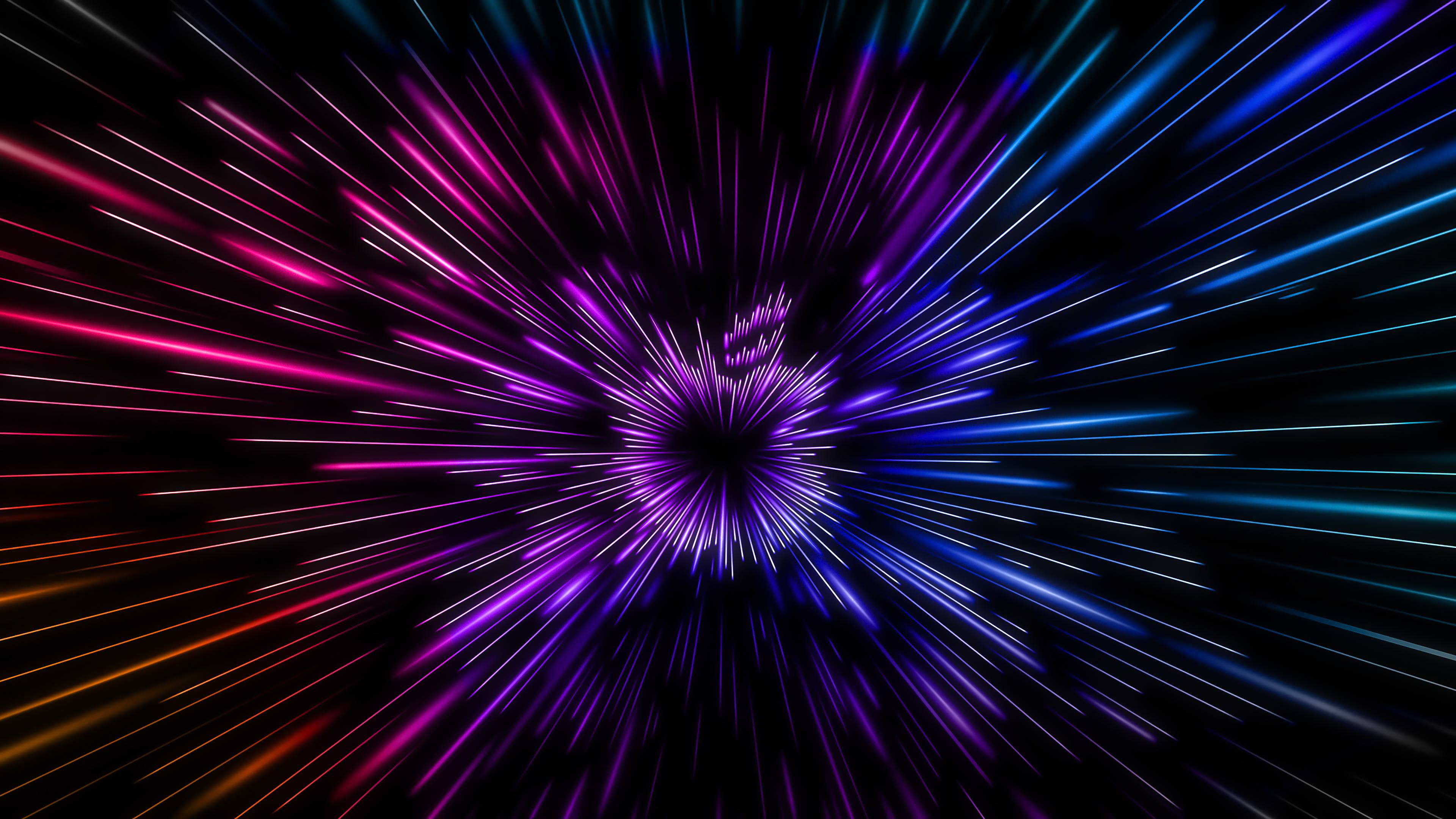 Logo Apple astratto luci colorate, Cupertino, 3840x2160 UHD, PC 4K