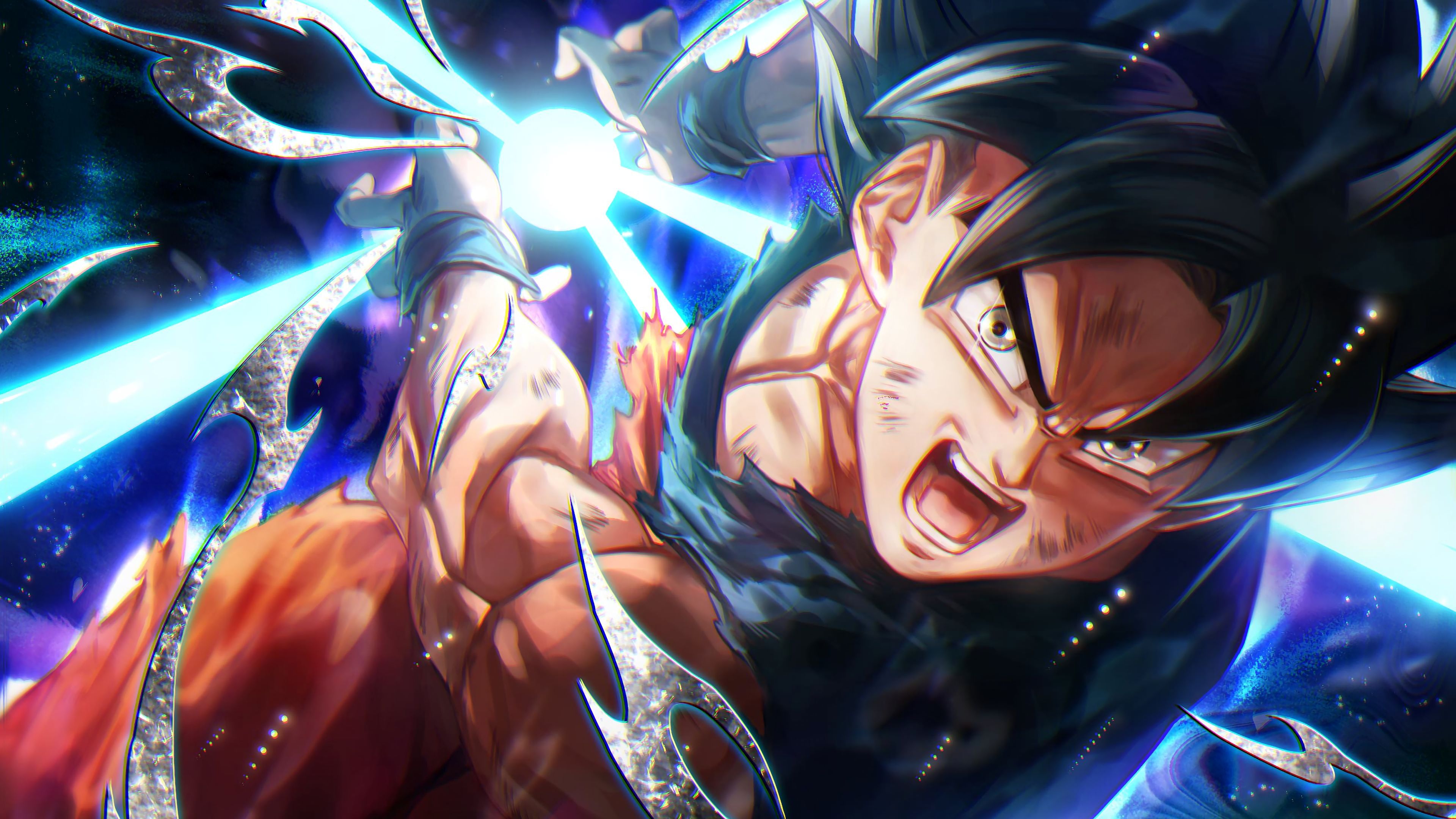Goku Ultra Istinto Kamehameha, Dragon Ball, 3840x2160 Ultra HD, 4K TV