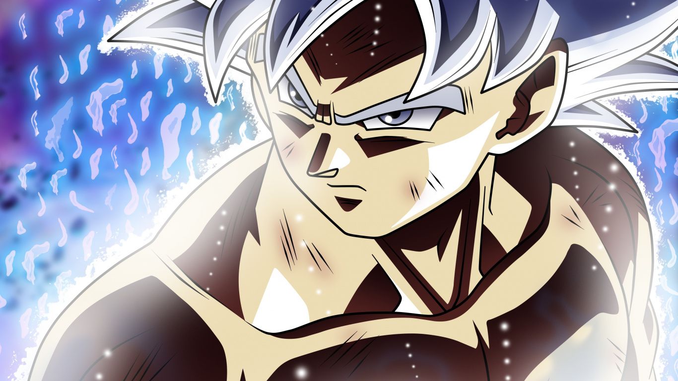 Goku Ultra Istinto, capelli argento, 1366x768 720p, Laptop