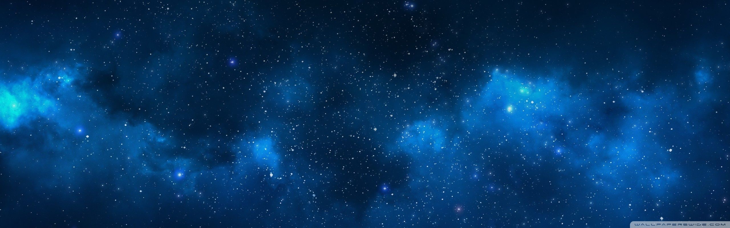 Stelle galassia blu notte, 2560x800 21:9, Ultrawide
