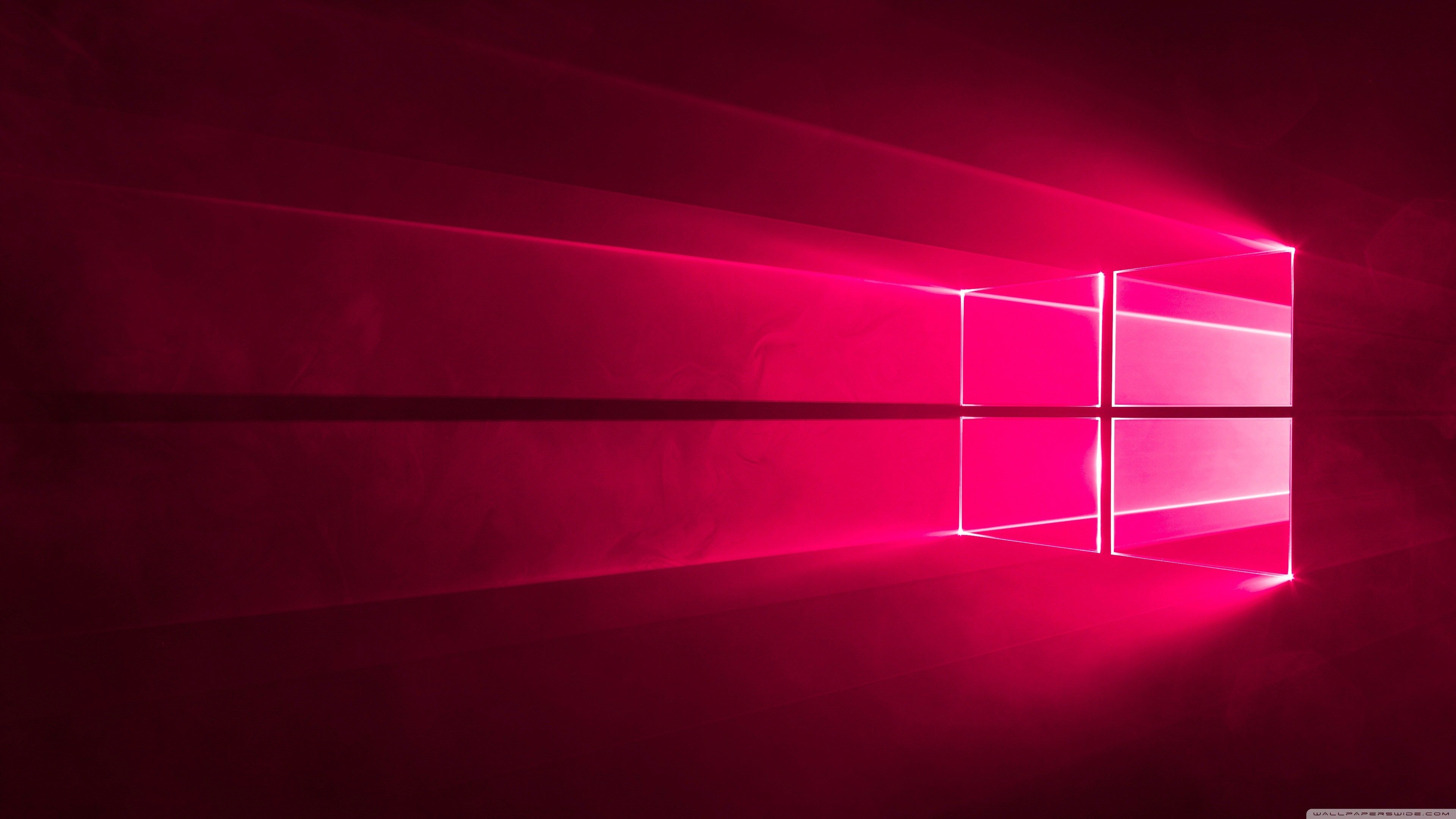 Logo Windows rosa astratto, sistema operativo Microsoft, 3840x2160 4K, Desktop 4K