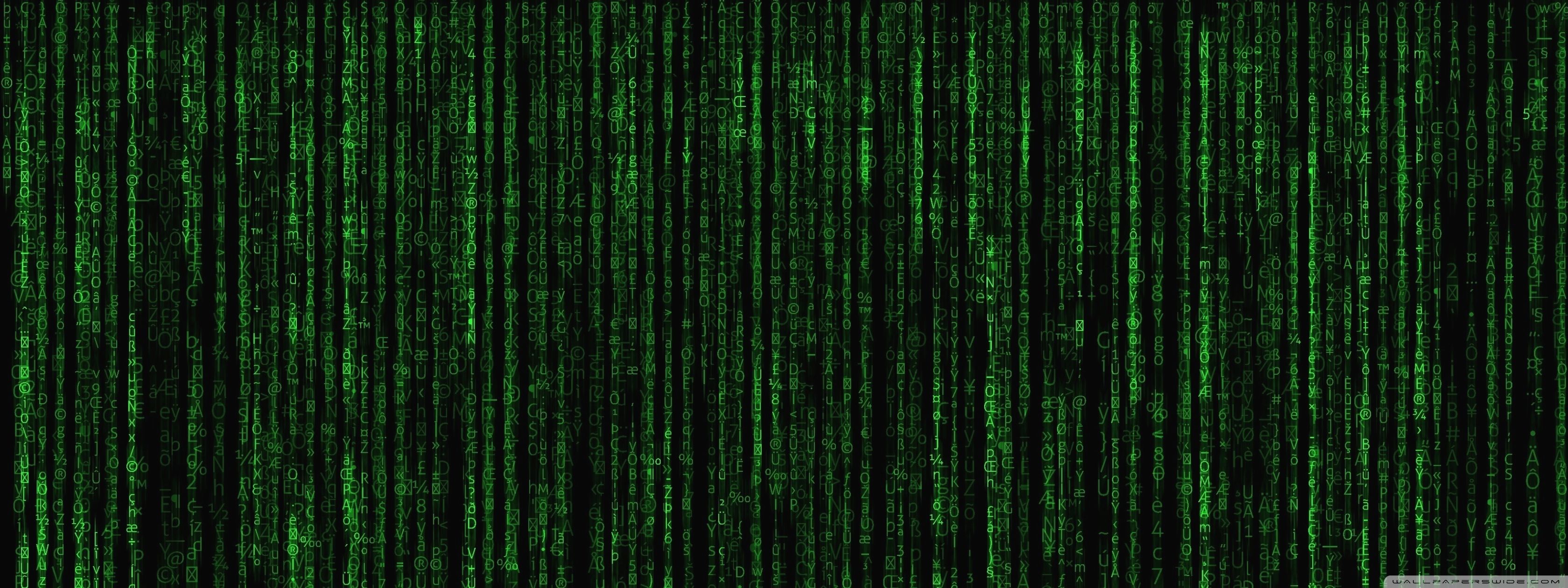 Codice Matrix verde digitale, 3360x1260 21:9, Ultrawide