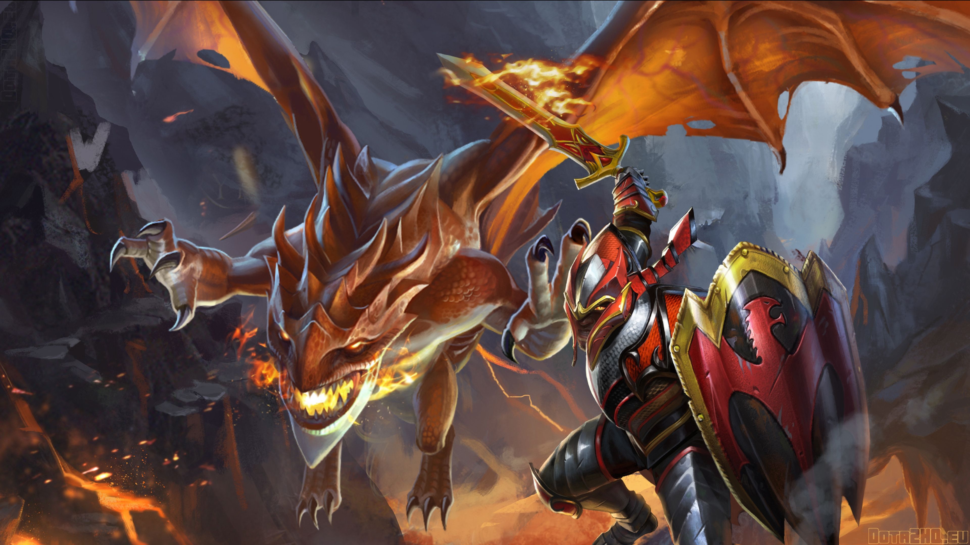 Dragon Knight Dota 2, 3840x2160 Ultra HD, Monitor 4K