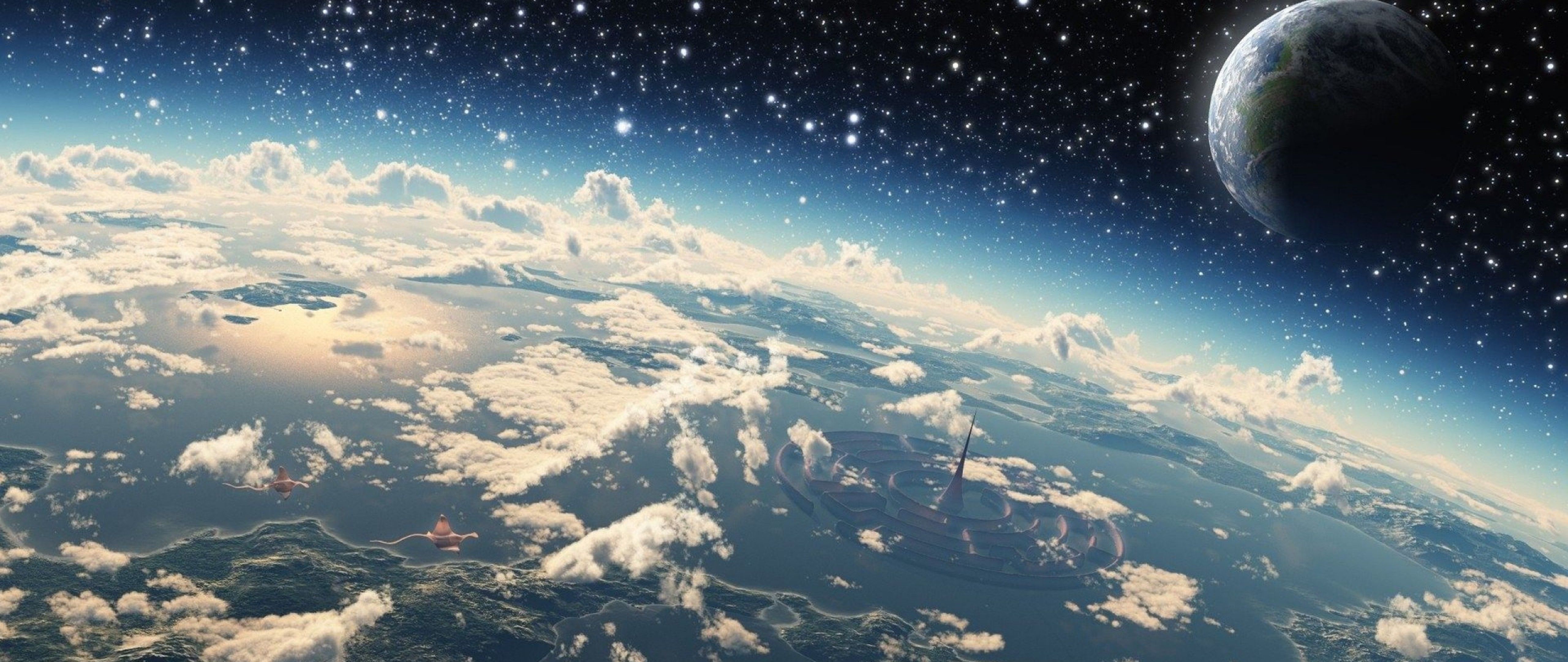 Pianeta Terra vista spaziale, 5120x2160 Ultrawide, Smart TV 4K