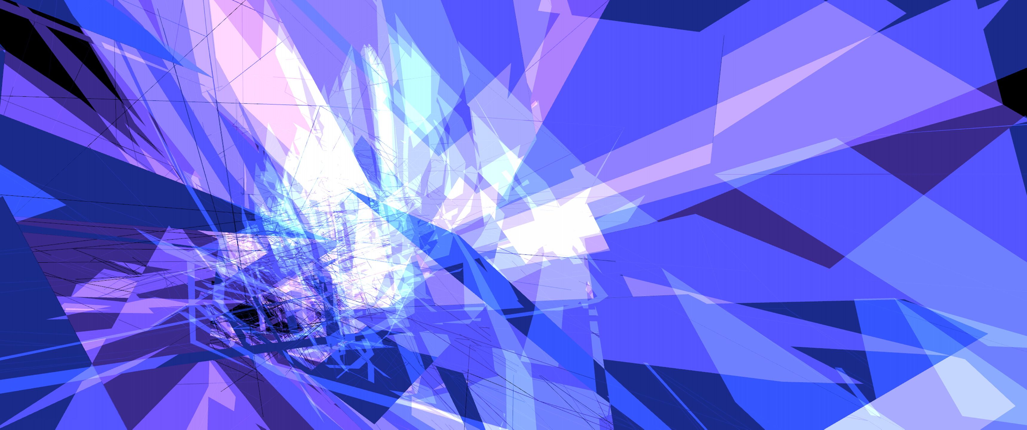 Prisma astratto viola blu, 3440x1440 Ultrawide, Dual Monitor